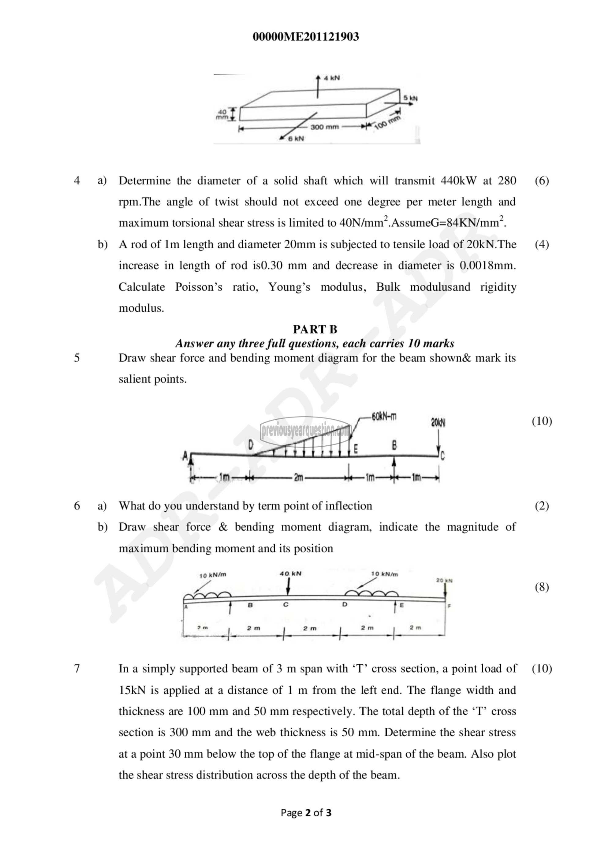 Question Paper - Mechanics of Solids-2