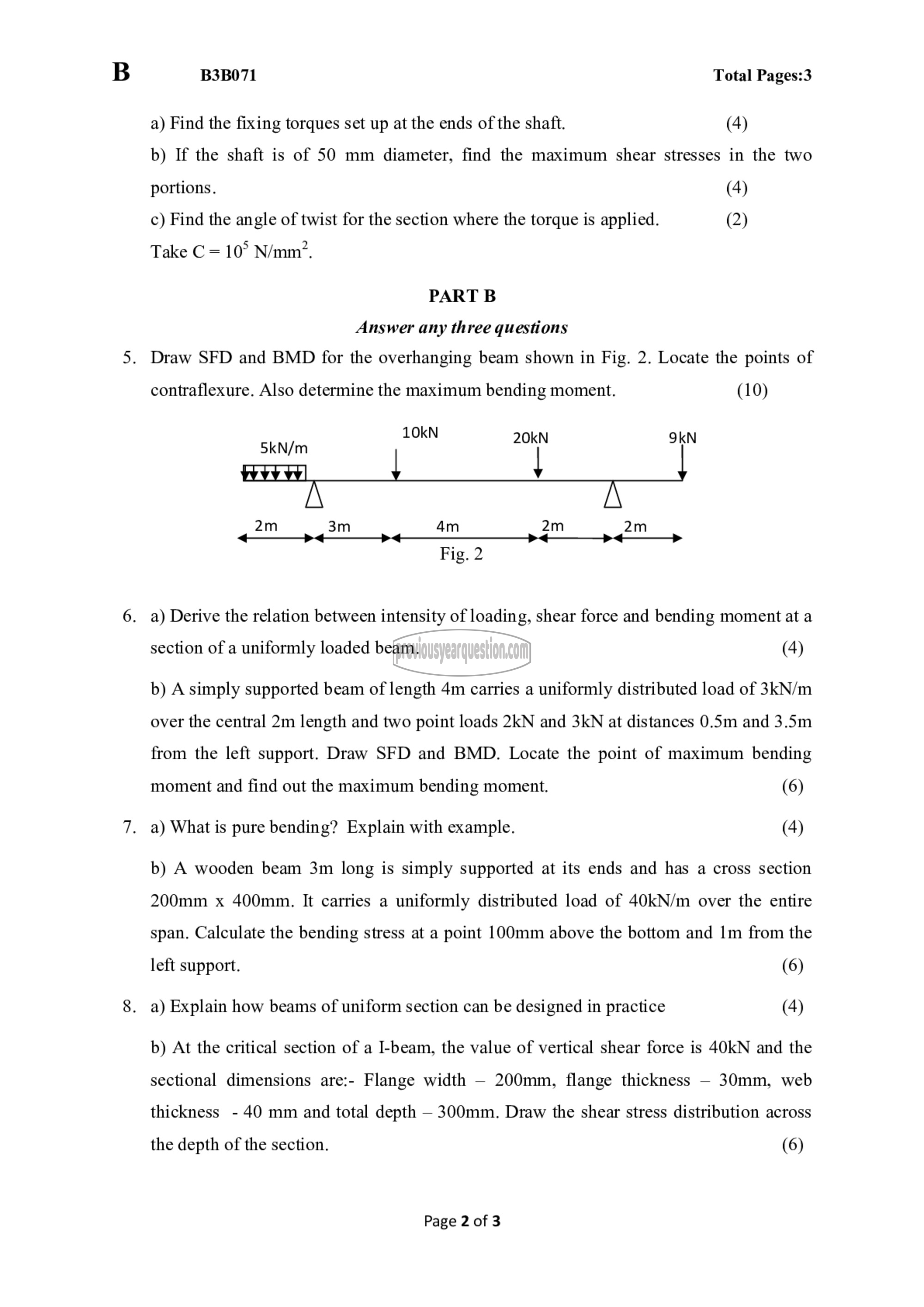 Question Paper - Mechanics of Solids-2