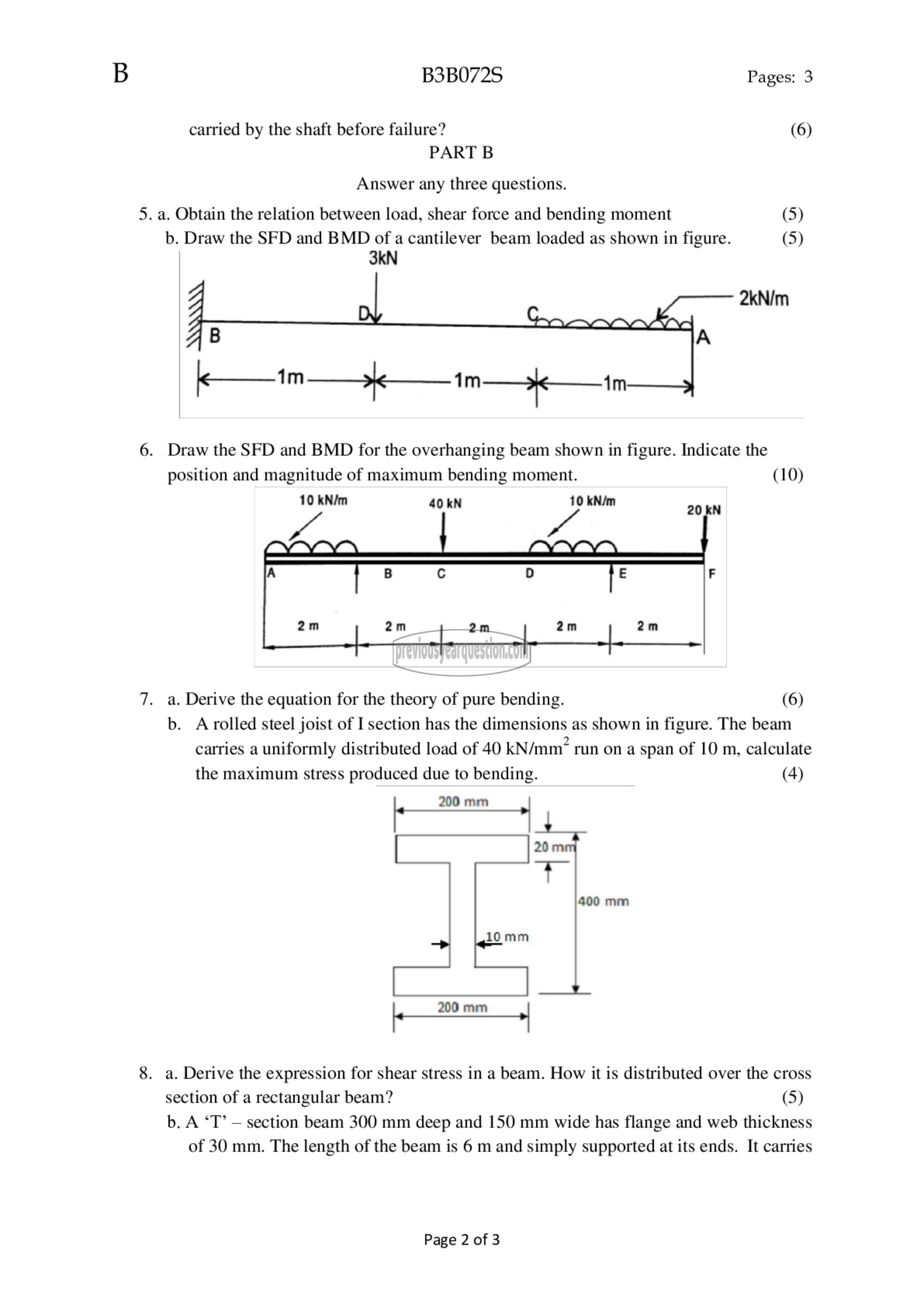 Question Paper - Mechanics of Solids-2