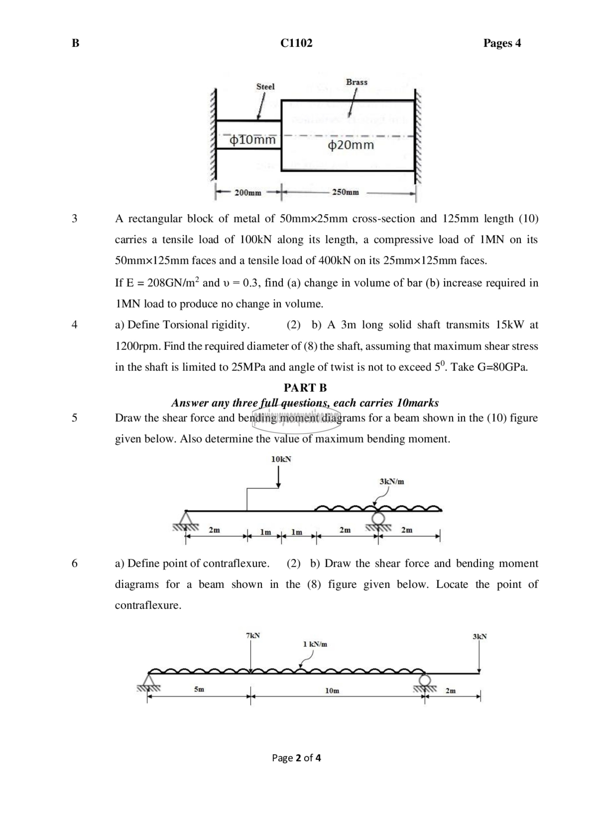 Question Paper - Mechanics of Solids-2