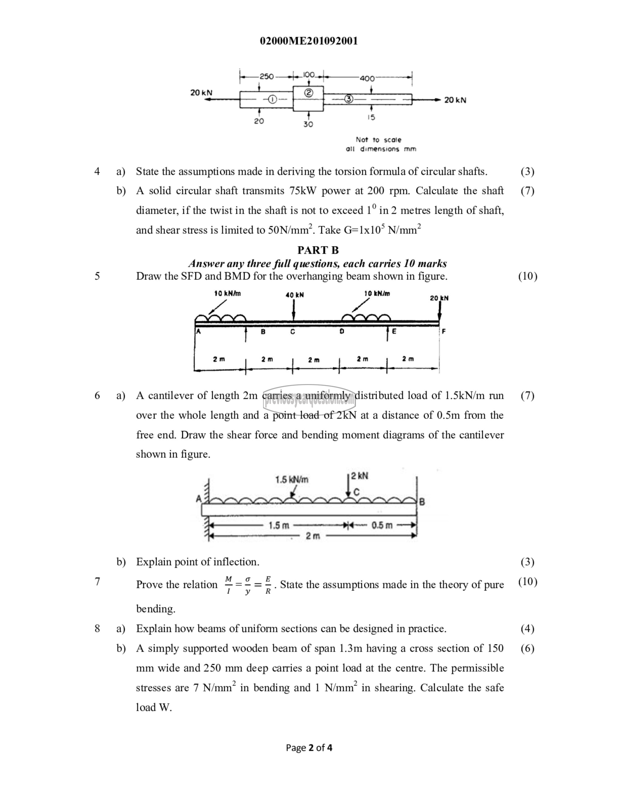 Question Paper - Mechanics of Solids-2