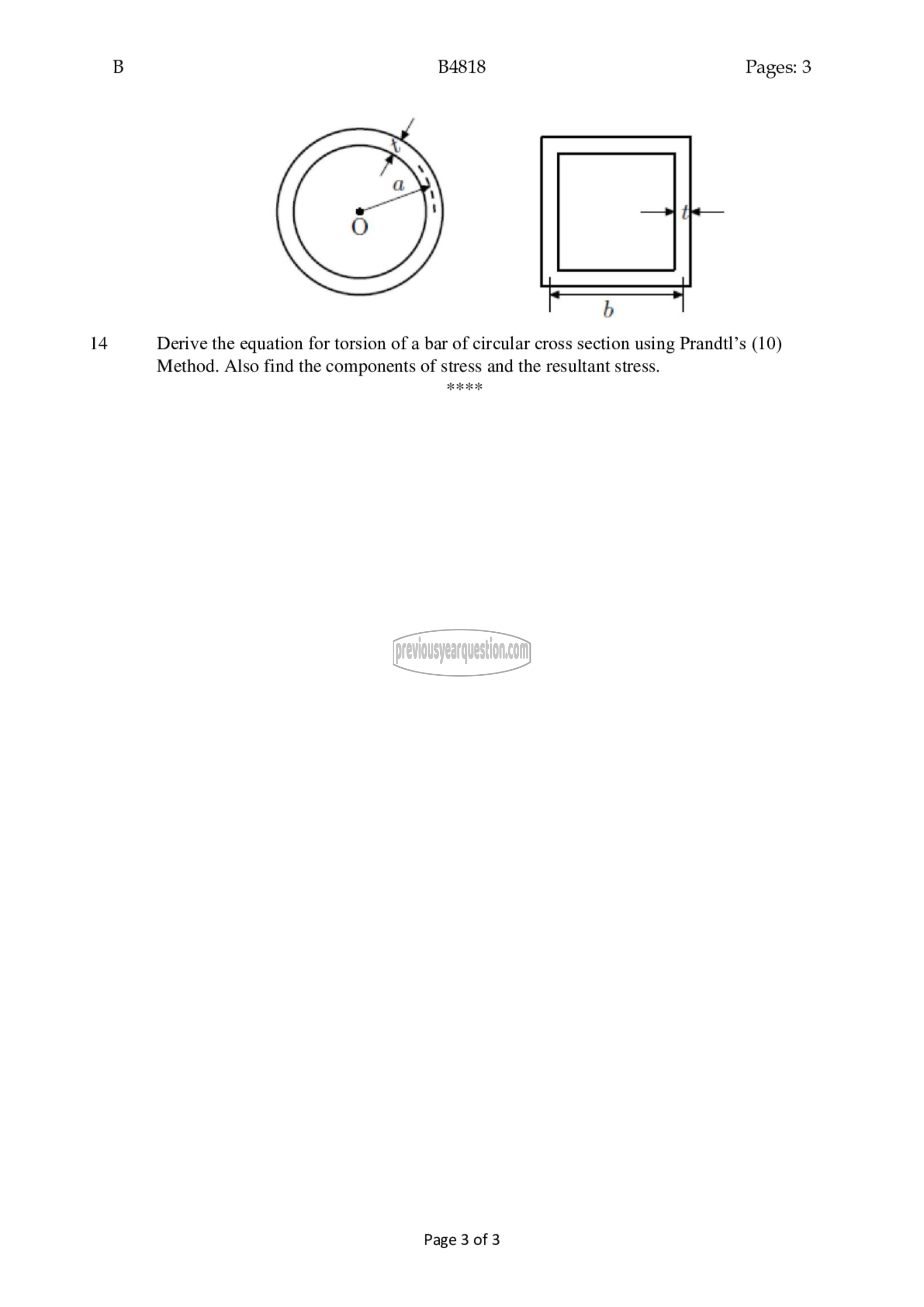 Question Paper - Advanced Mechanics of Solids-3