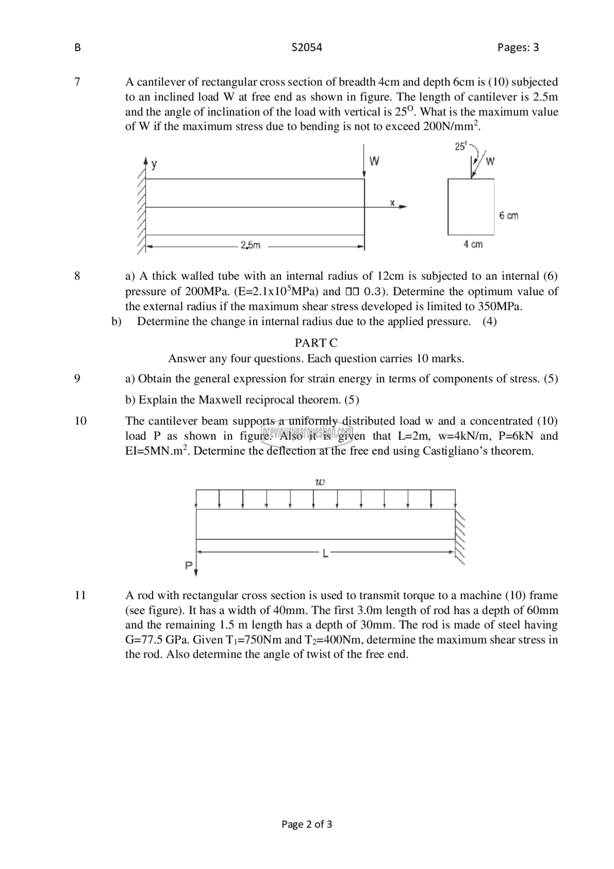 Question Paper - Advanced Mechanics of Solids-2