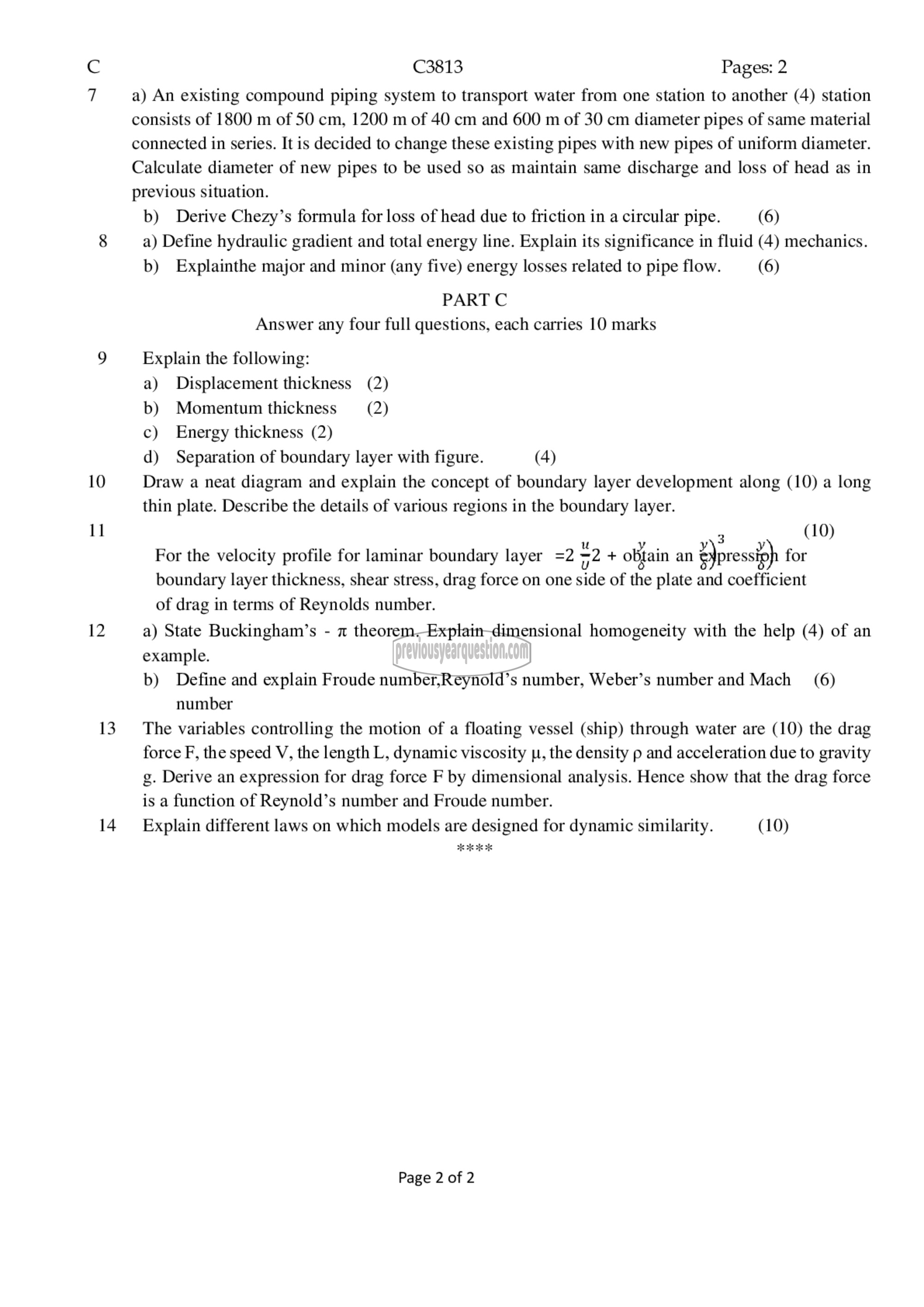 Question Paper - Mechanics of Fluids-2