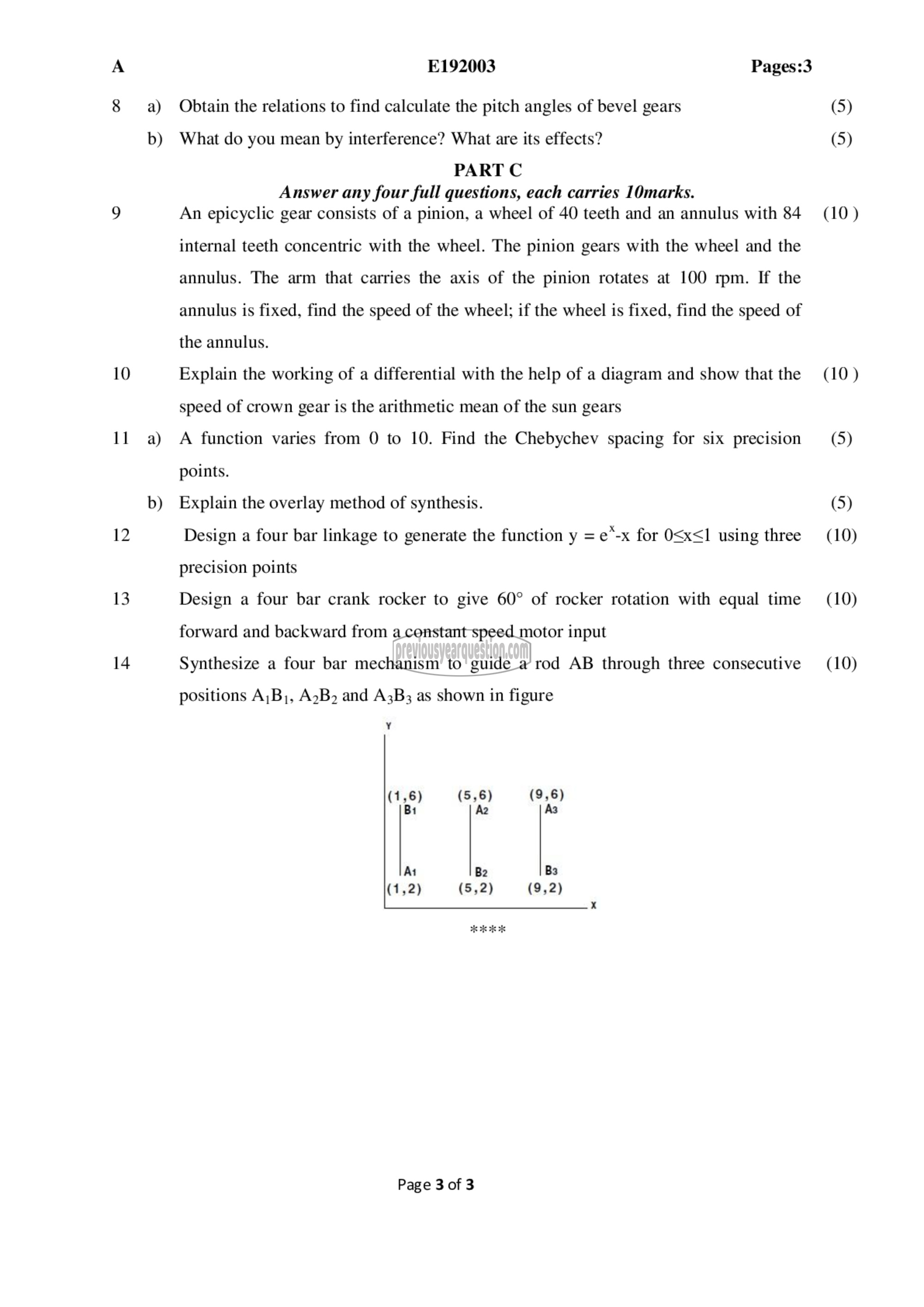 Question Paper - Mechanics of Machinery-3