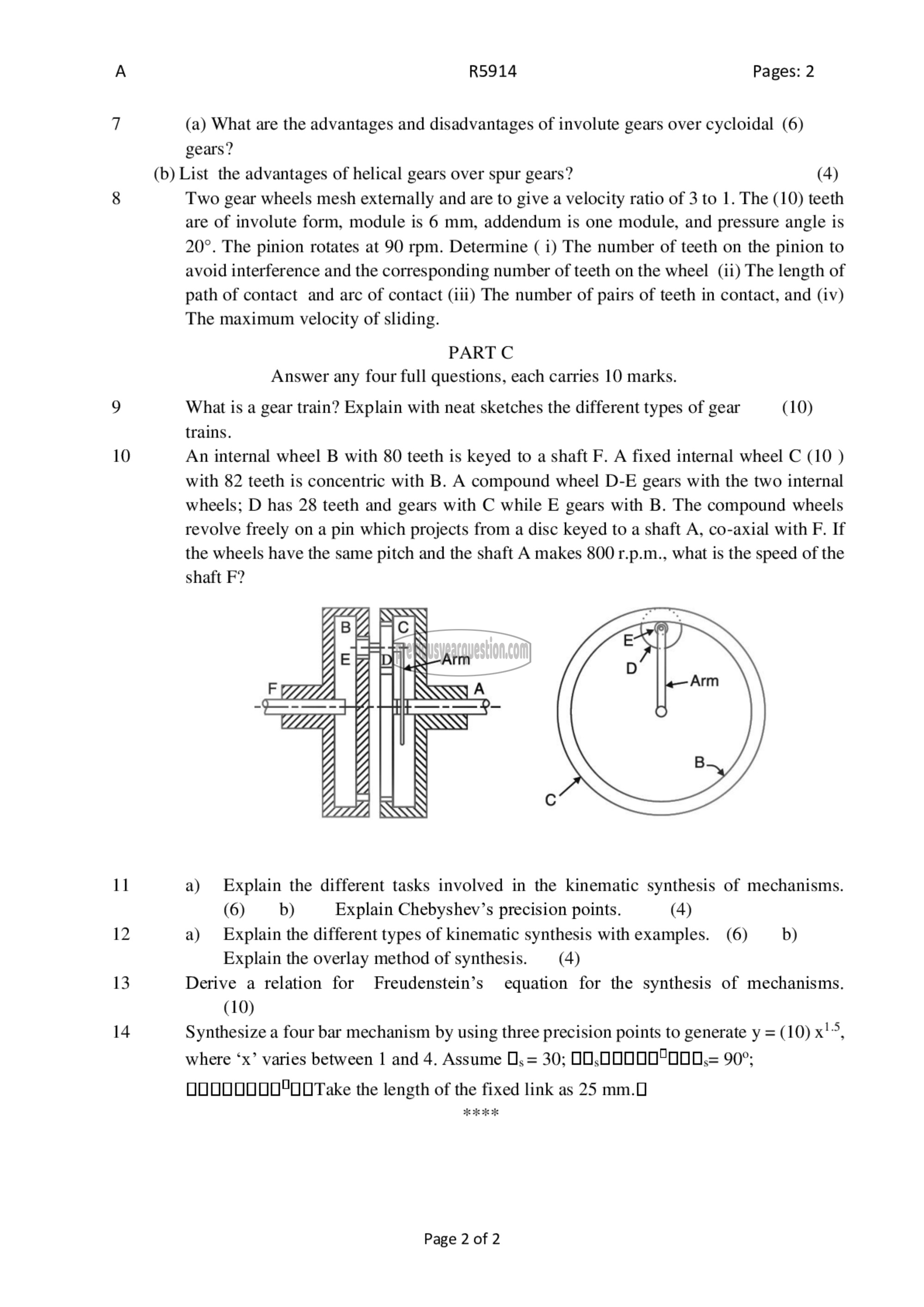 Question Paper - Mechanics of Machinery-2