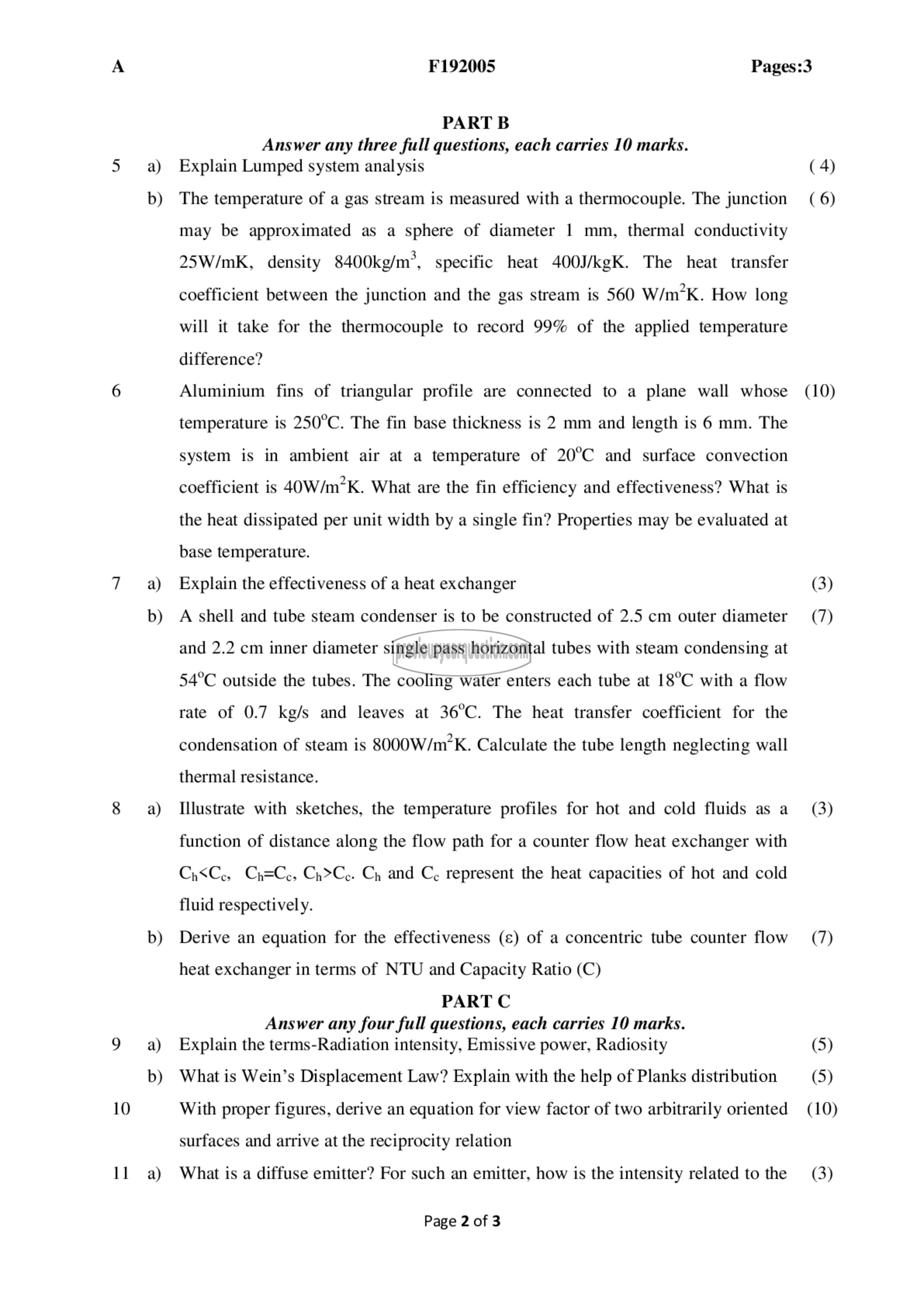 Question Paper - Heat & Mass Transfer-2