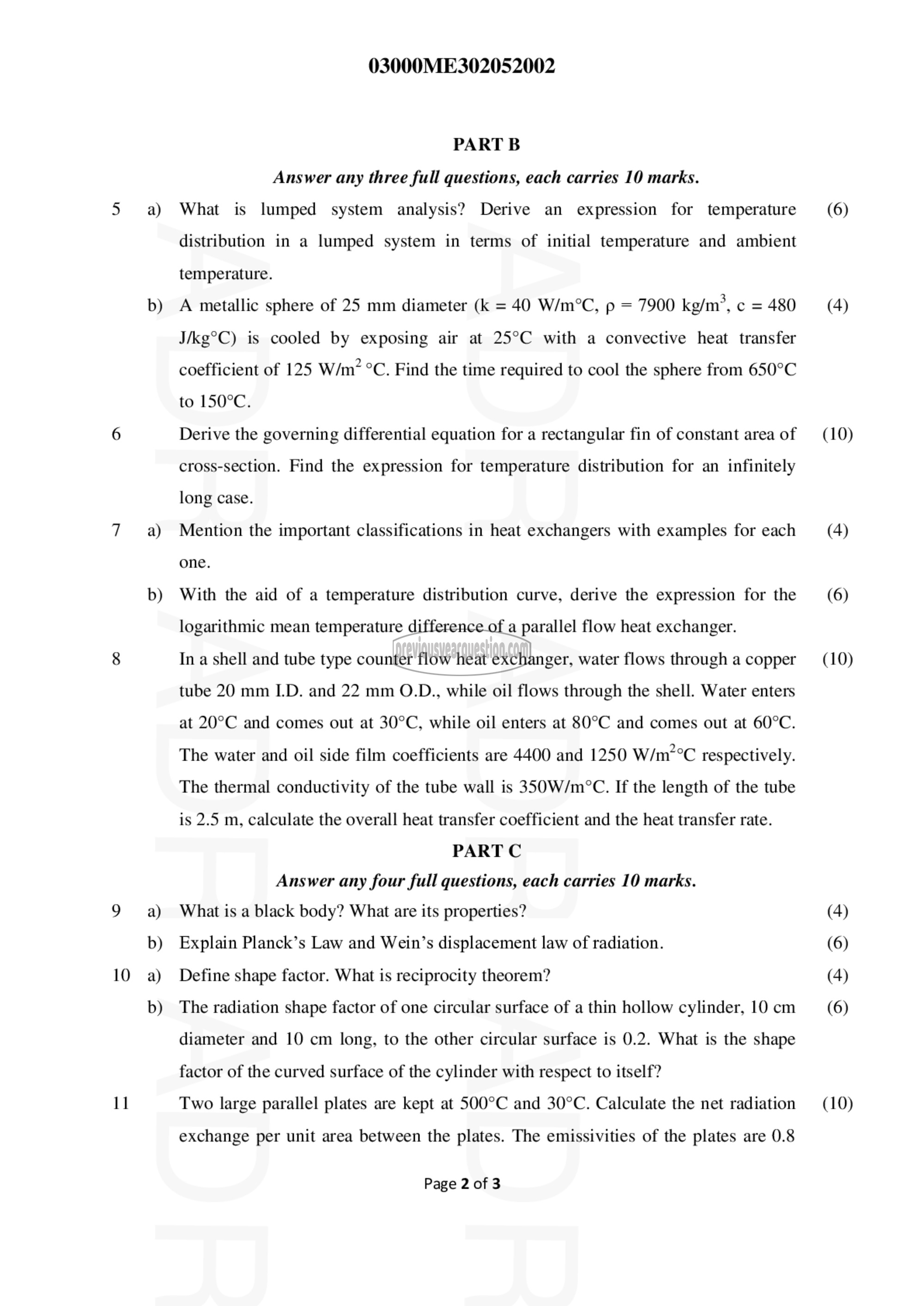 Question Paper - Heat & Mass Transfer-2