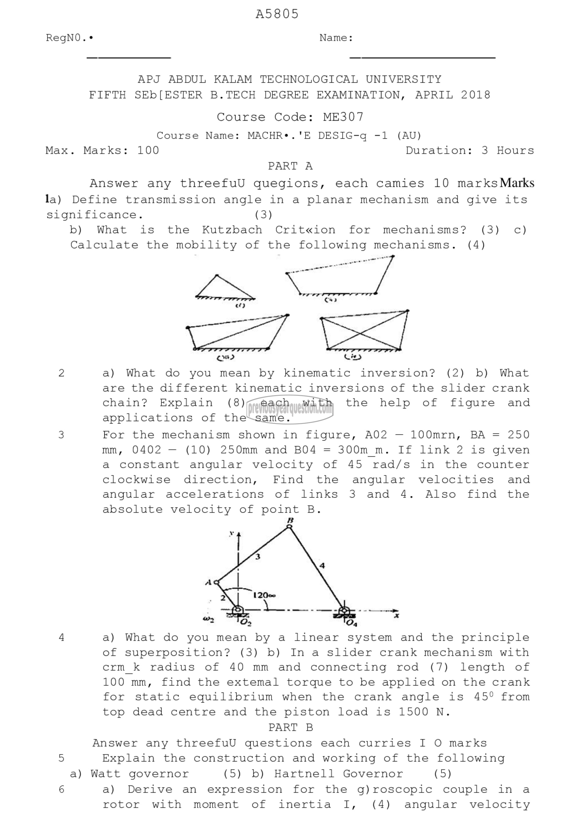 Question Paper - Machine Design-I-1