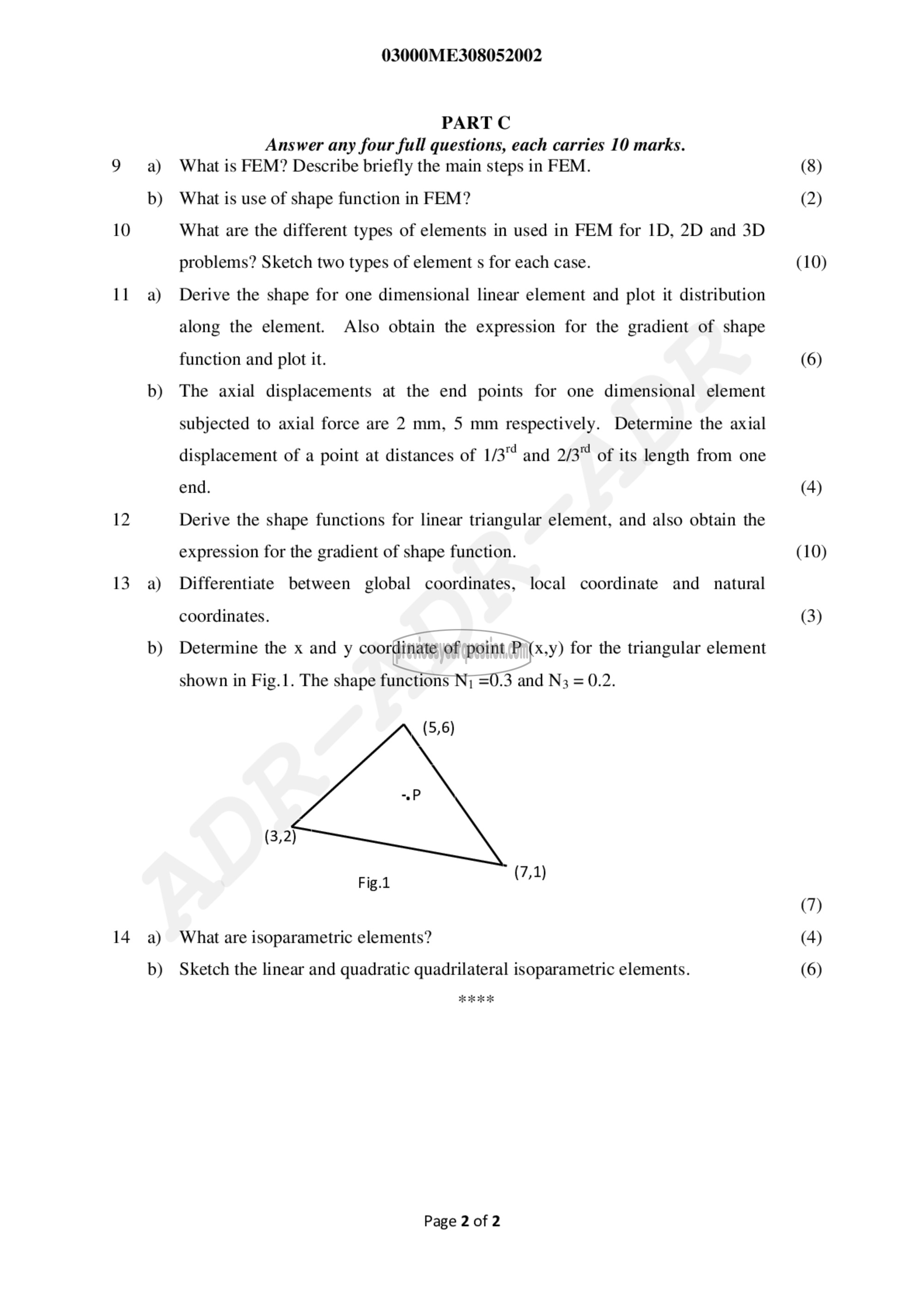 Question Paper - Computer Aided Design and Analysis-2