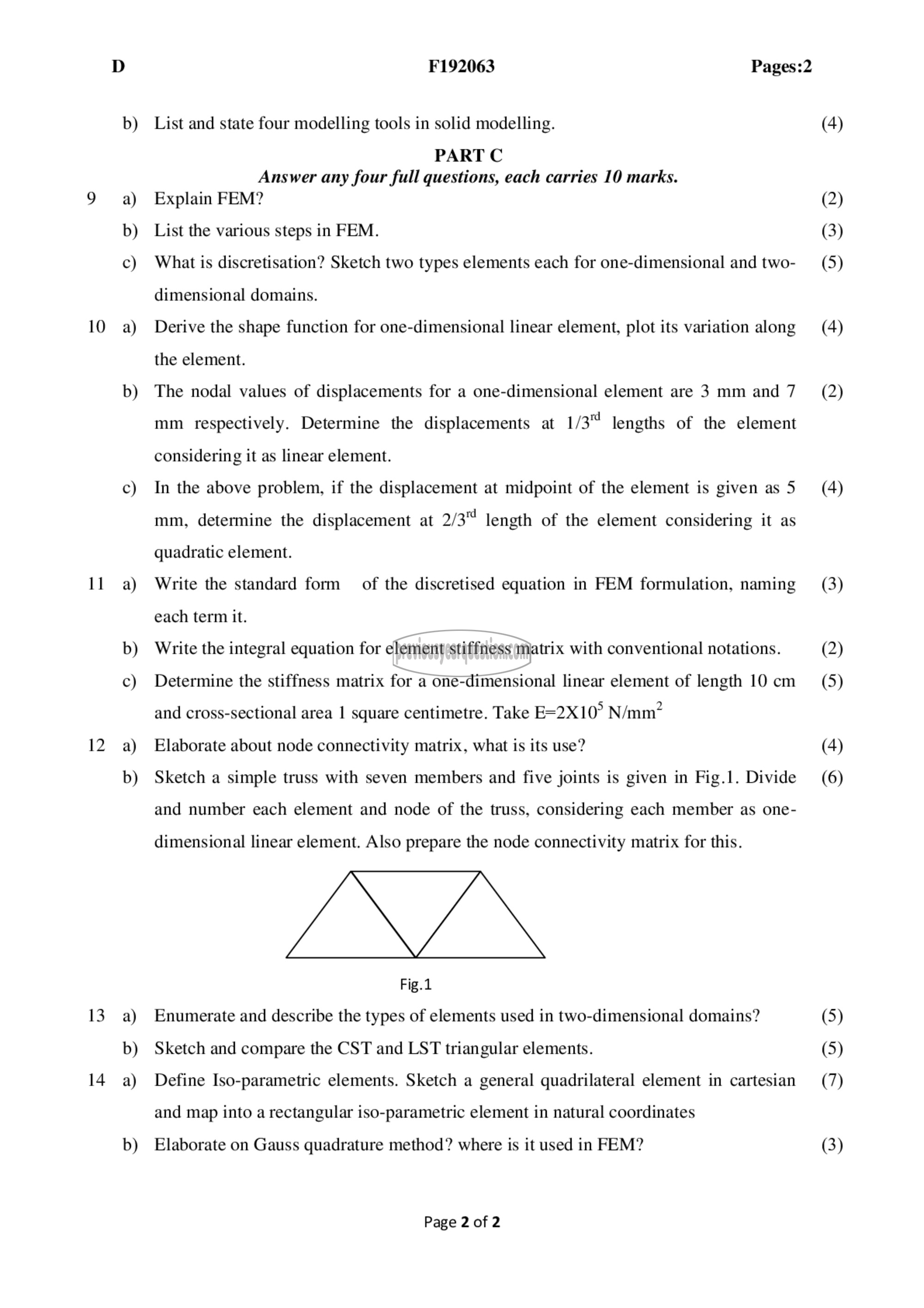 Question Paper - Computer Aided Design and Analysis-2