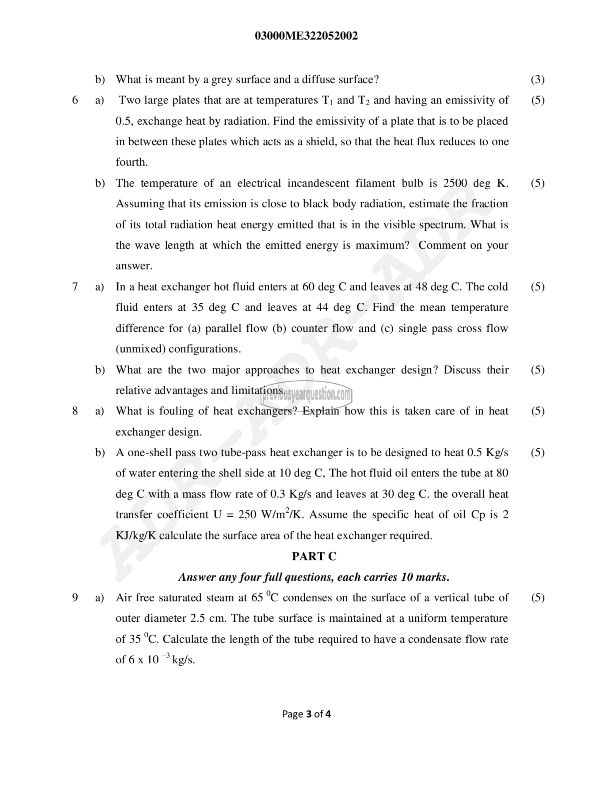 Question Paper - Heat Transfer-3