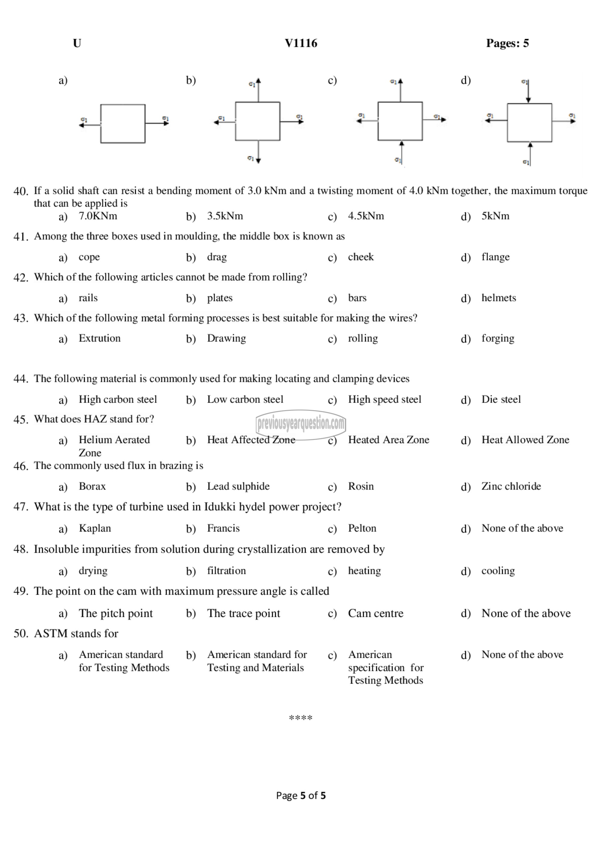 Question Paper - Comprehensive Exam-5