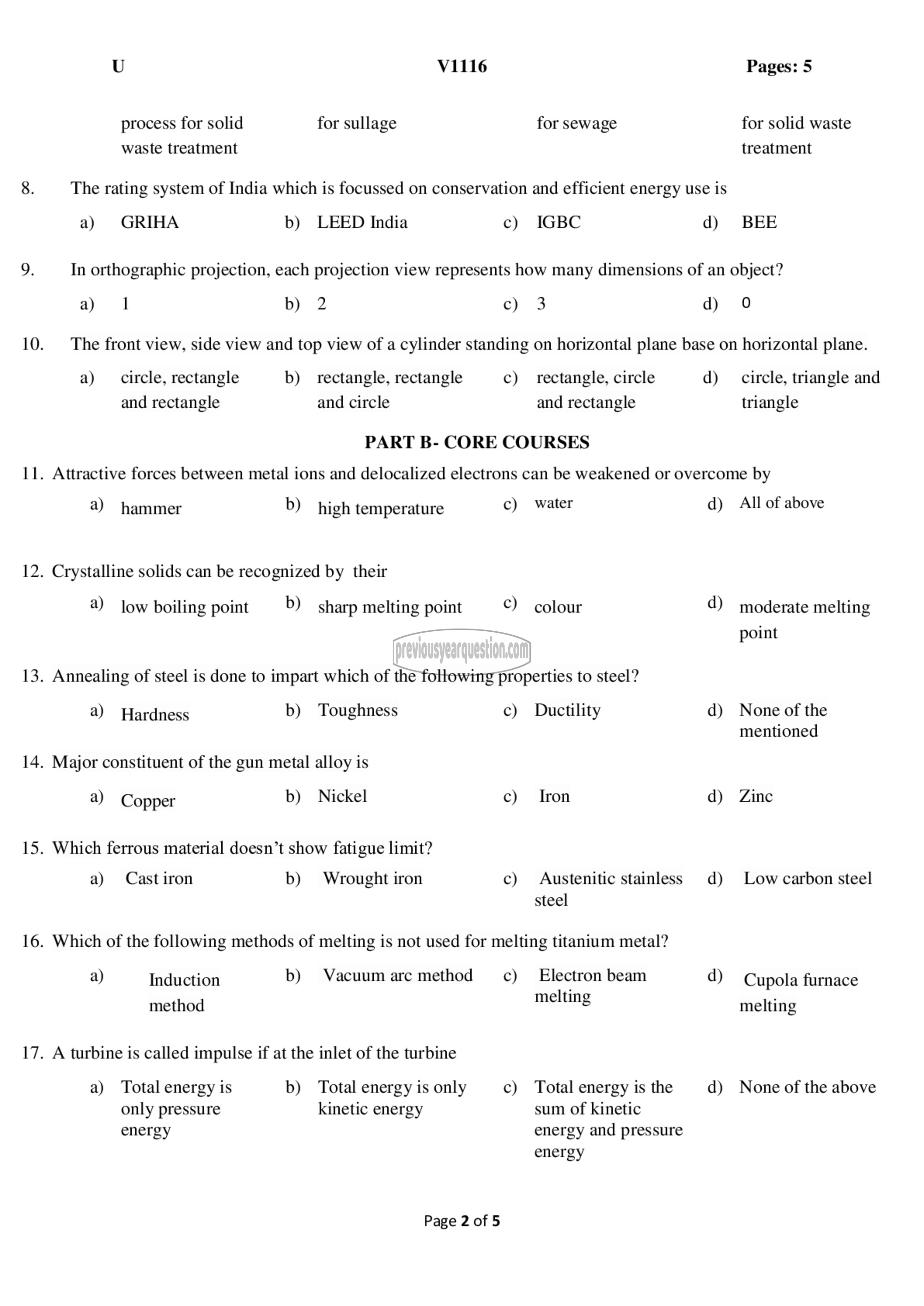 Question Paper - Comprehensive Exam-2