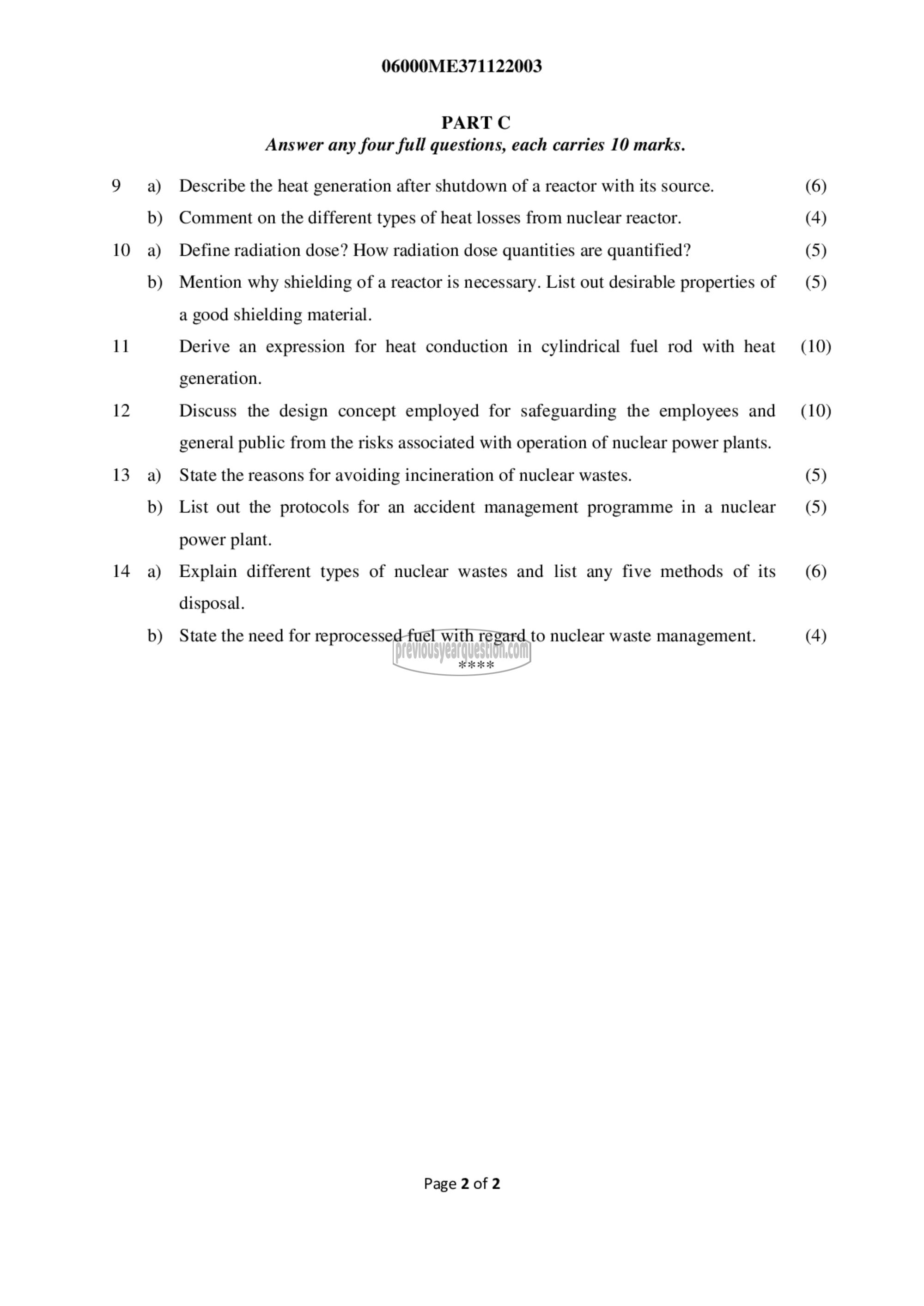 Question Paper - Nuclear Engineering-2