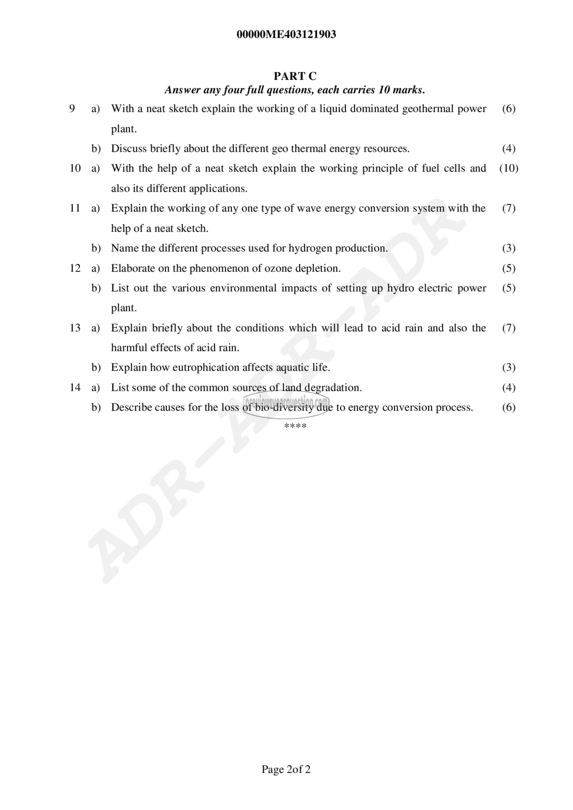 Question Paper - Advanced Energy Engineering-2