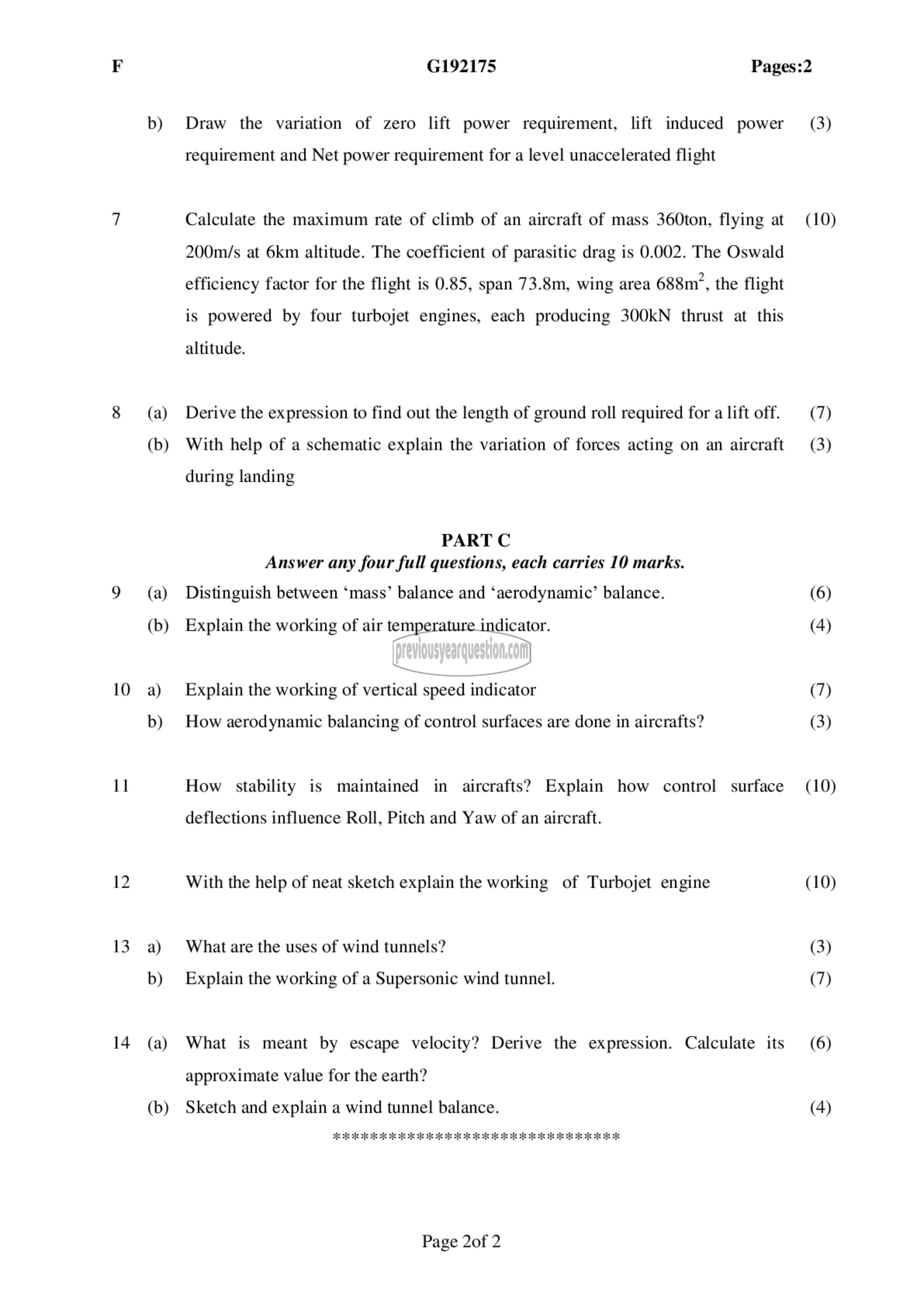 Question Paper - Aerospace Engineering-2