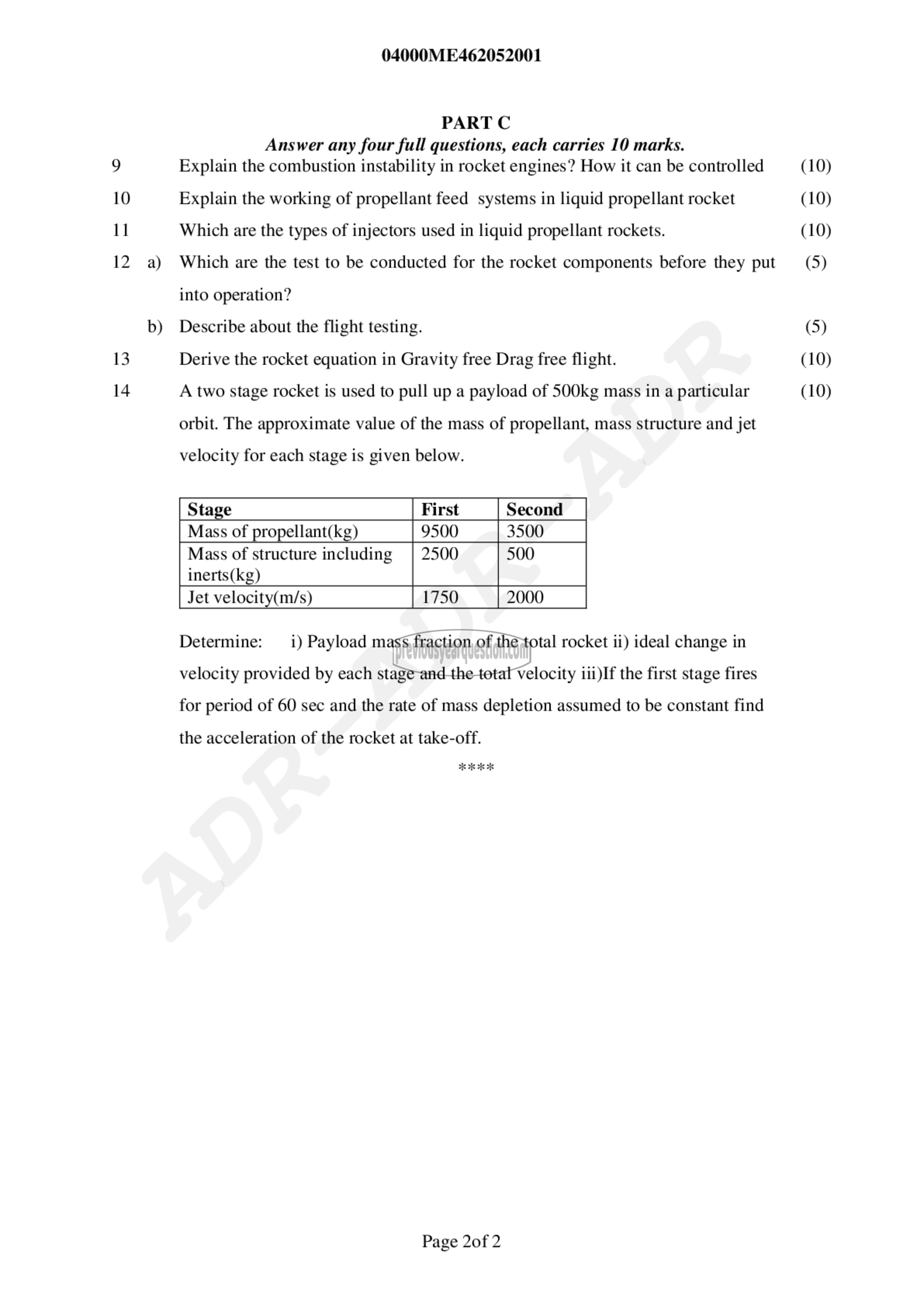 Question Paper - Propulsion Engineering-2