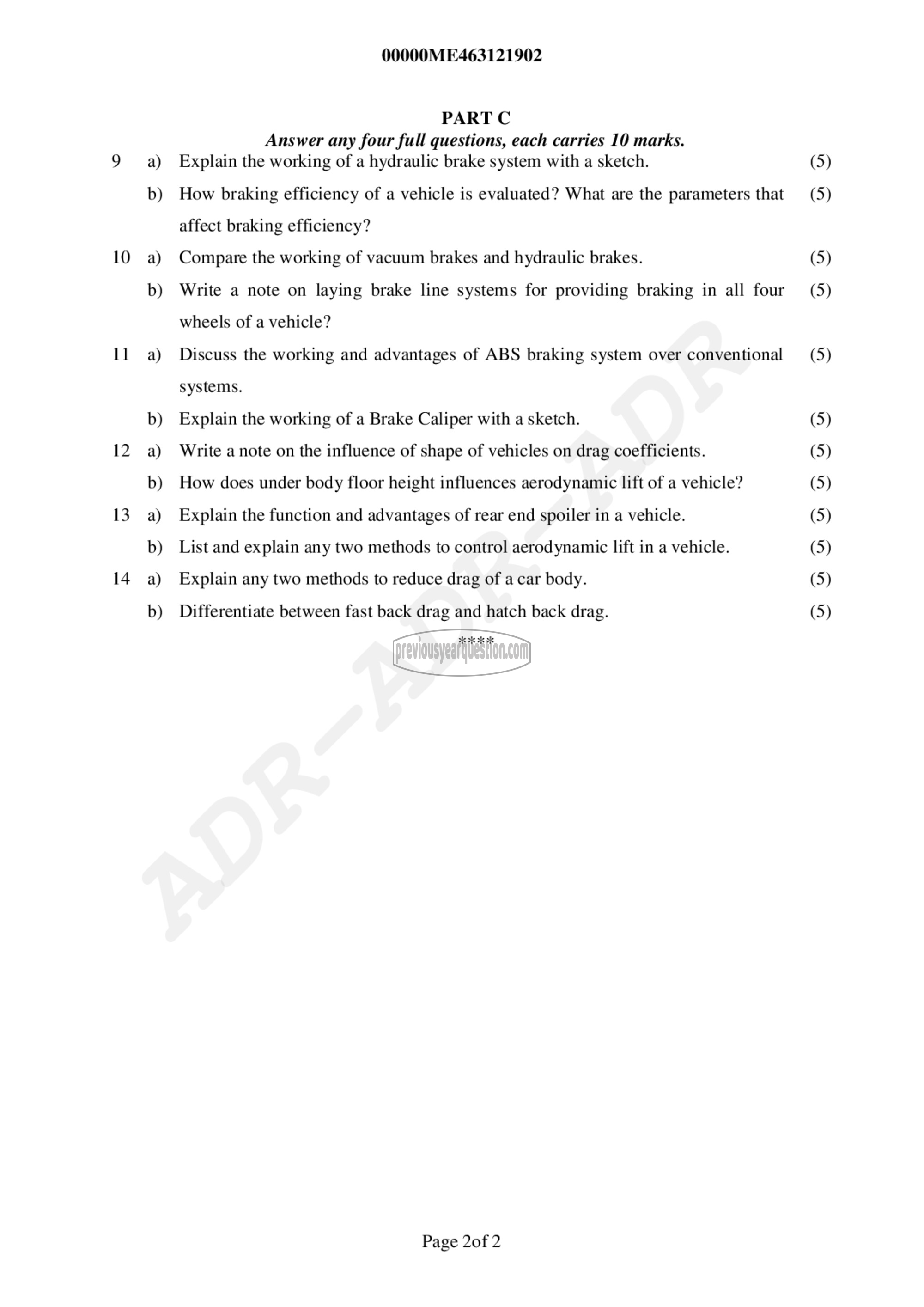 Question Paper - Automobile Engineering-2