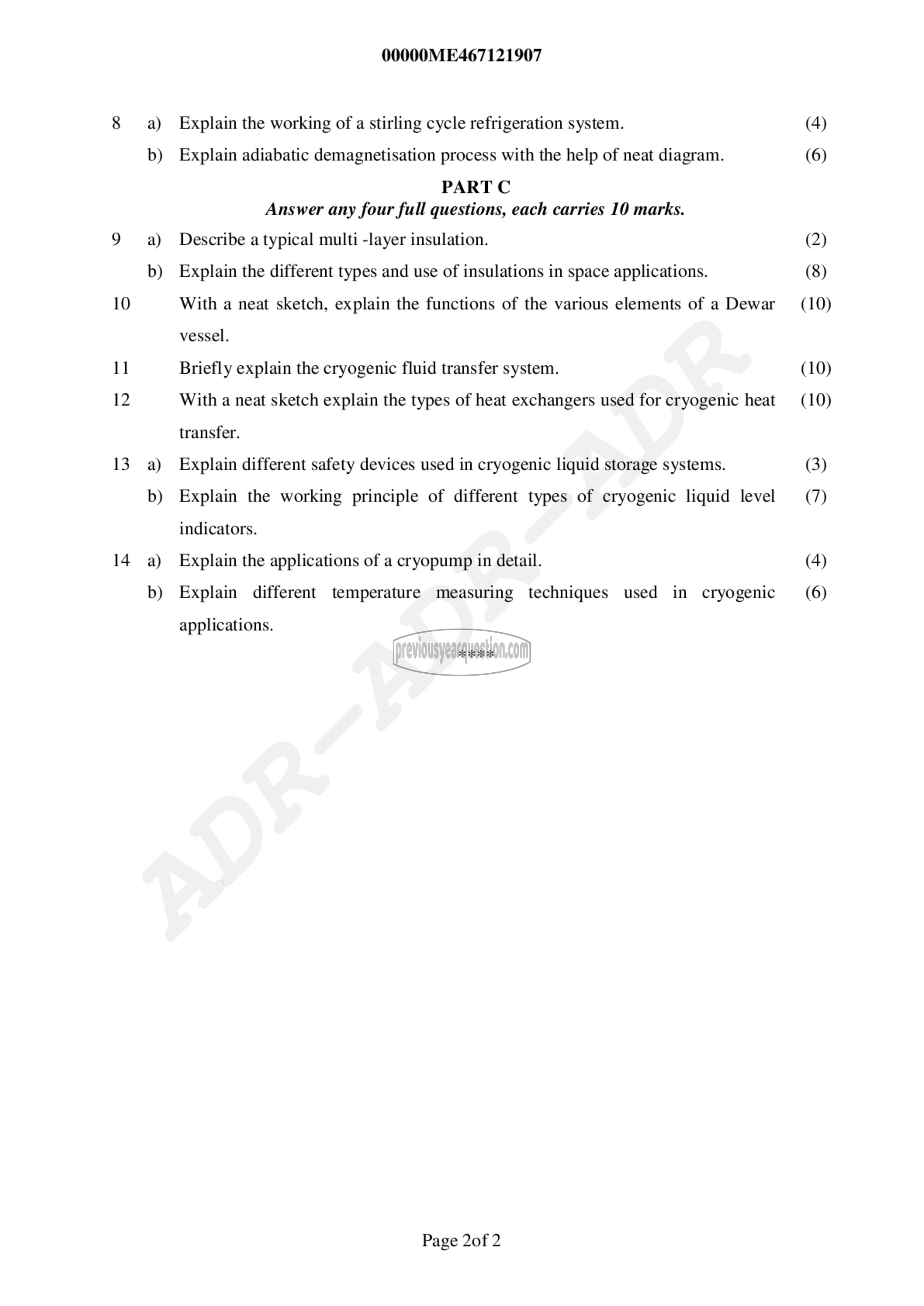 Question Paper - Cryogenic Engineering-2