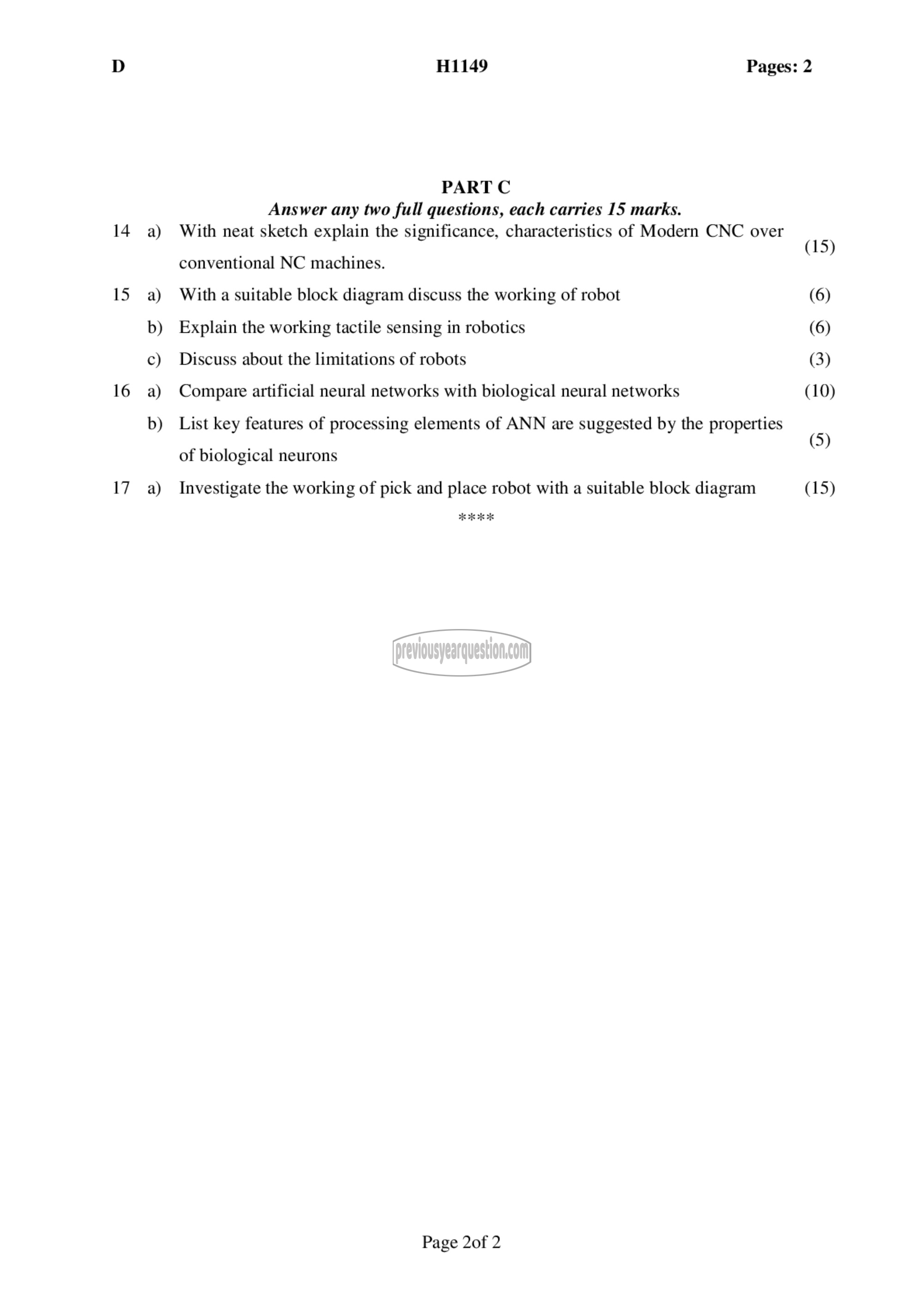 Question Paper - MECHATRONICS-2