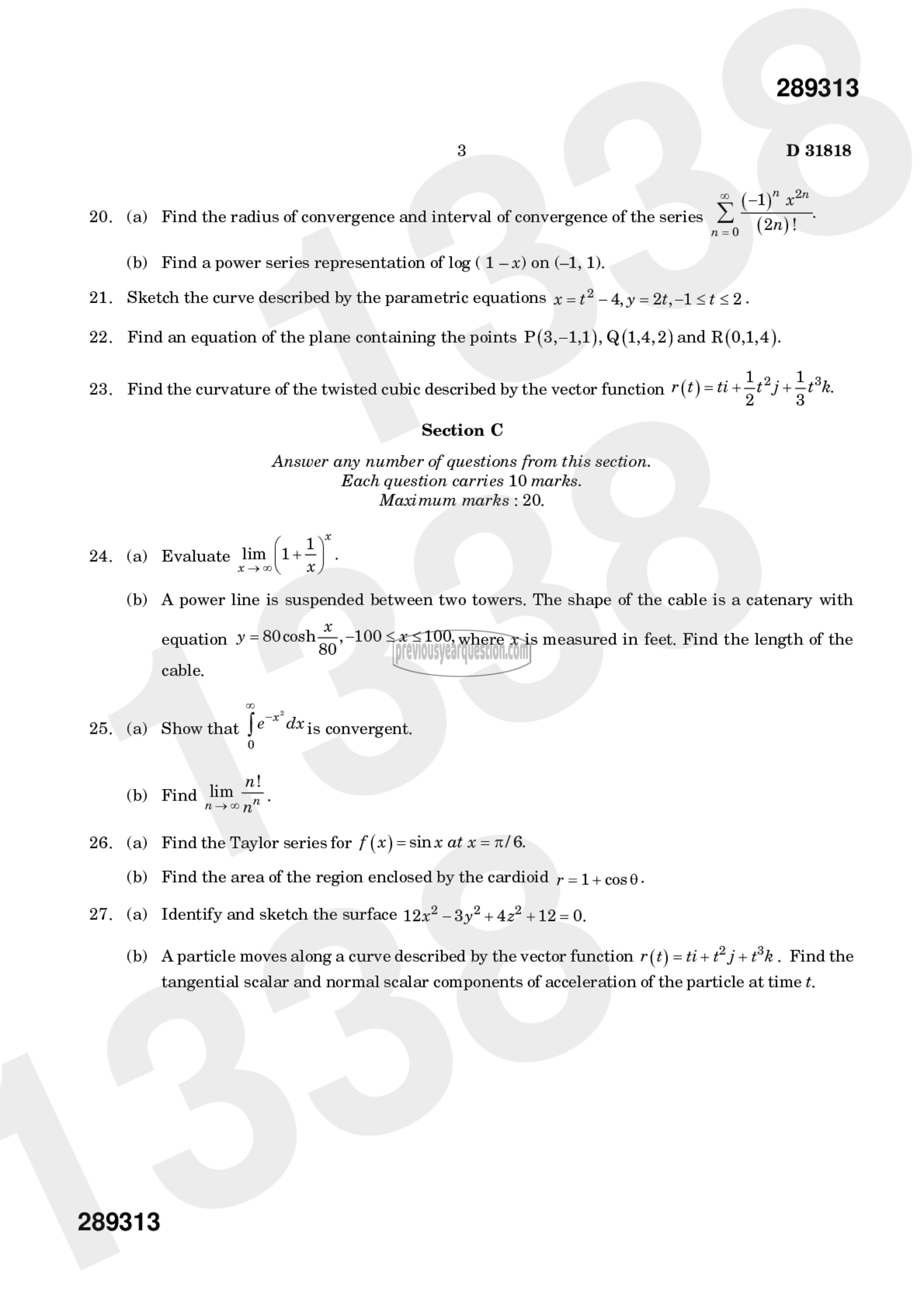 Question Paper - Calculus of Single Variable-2-3