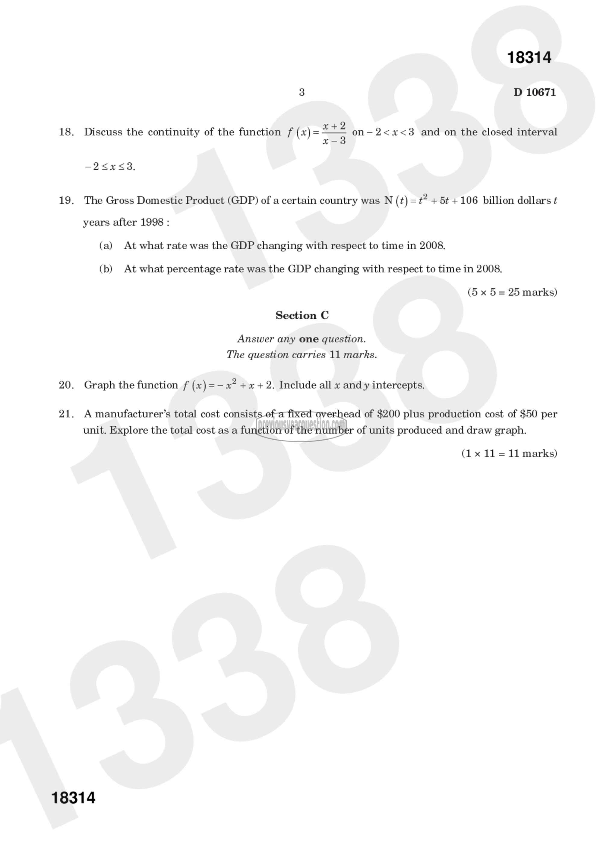 Question Paper - Applied Calculus-3