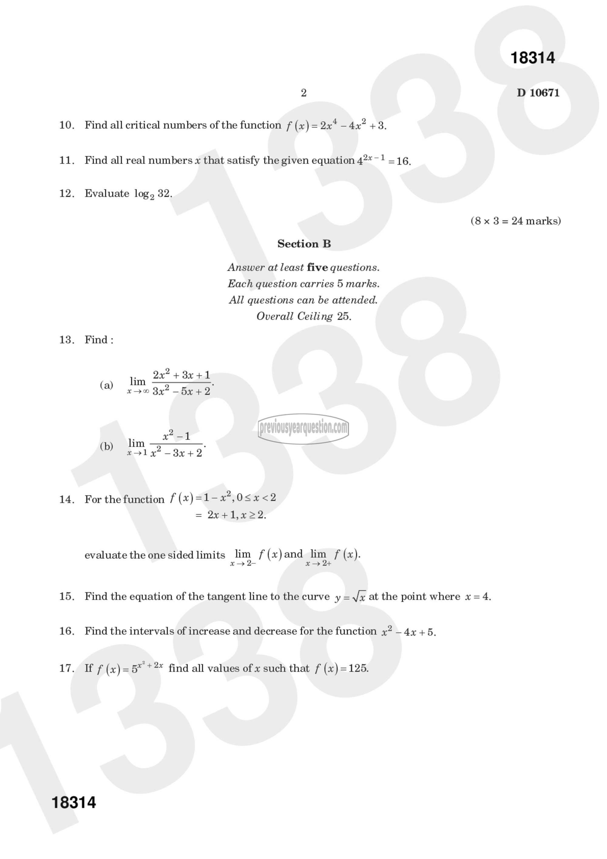 Question Paper - Applied Calculus-2