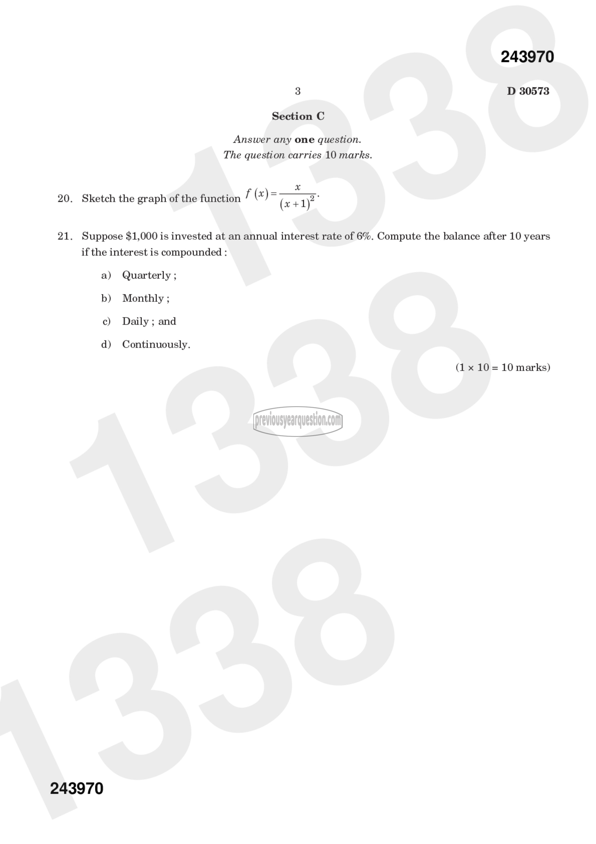 Question Paper - Applied Calculus-3