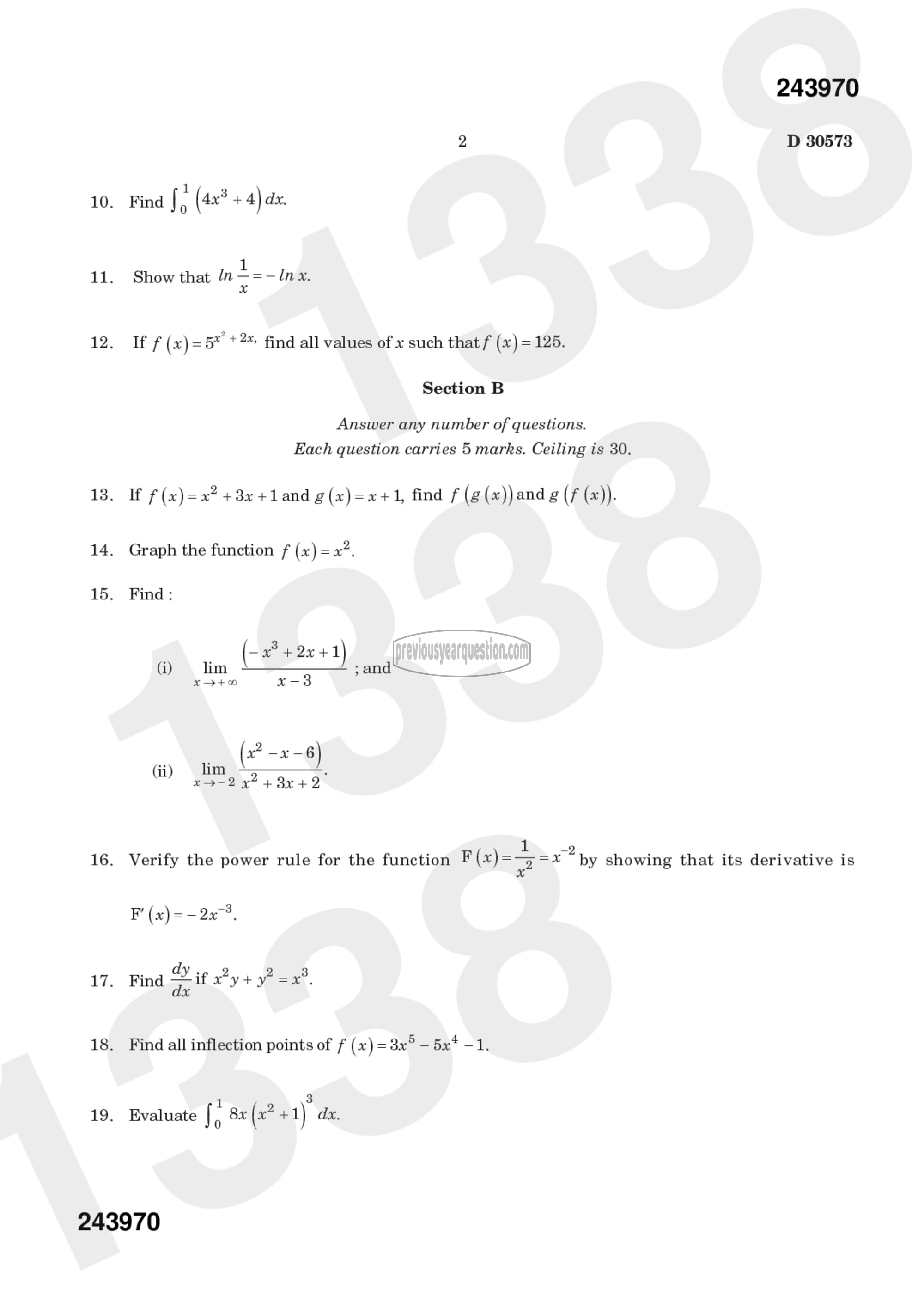 Question Paper - Applied Calculus-2