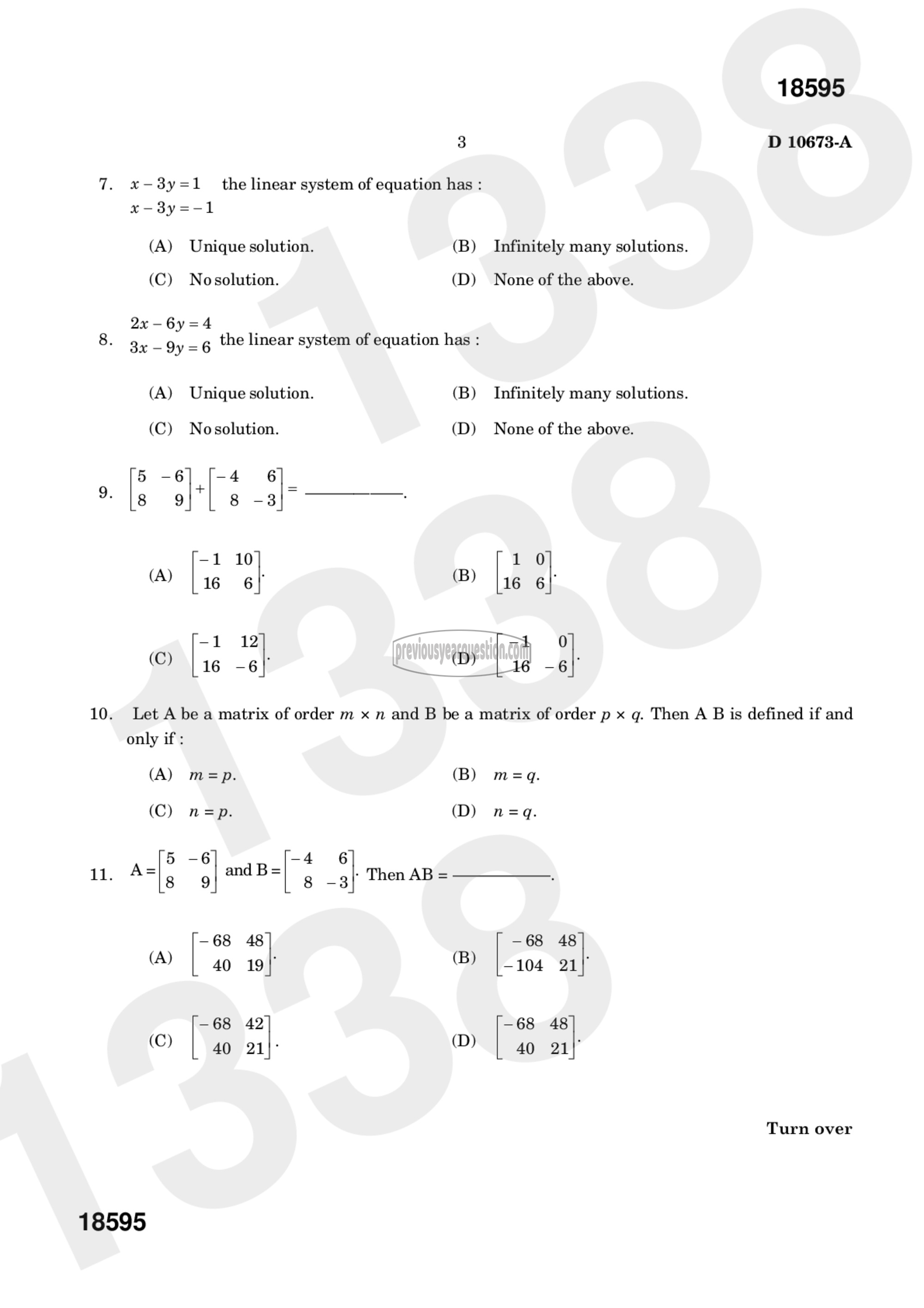 Question Paper - Linear Mathematical Models-6