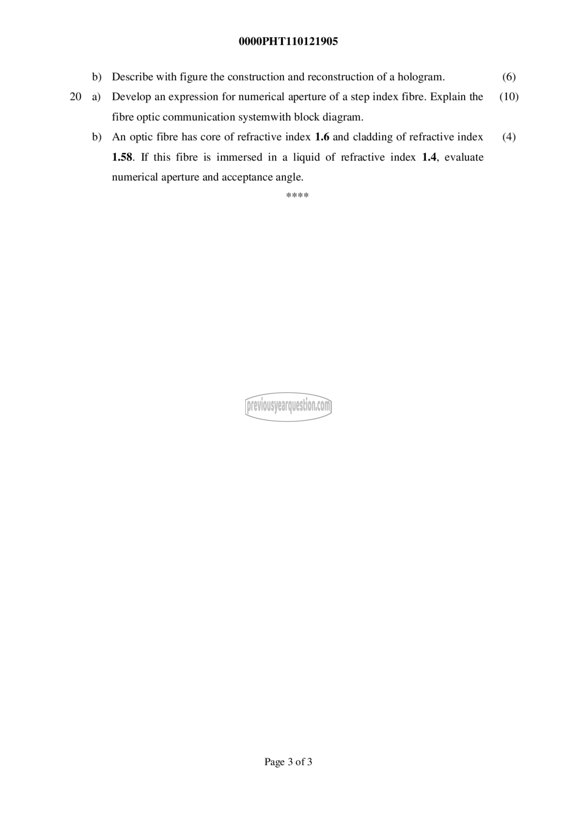 Question Paper - ENGINEERING PHYSICS B-3