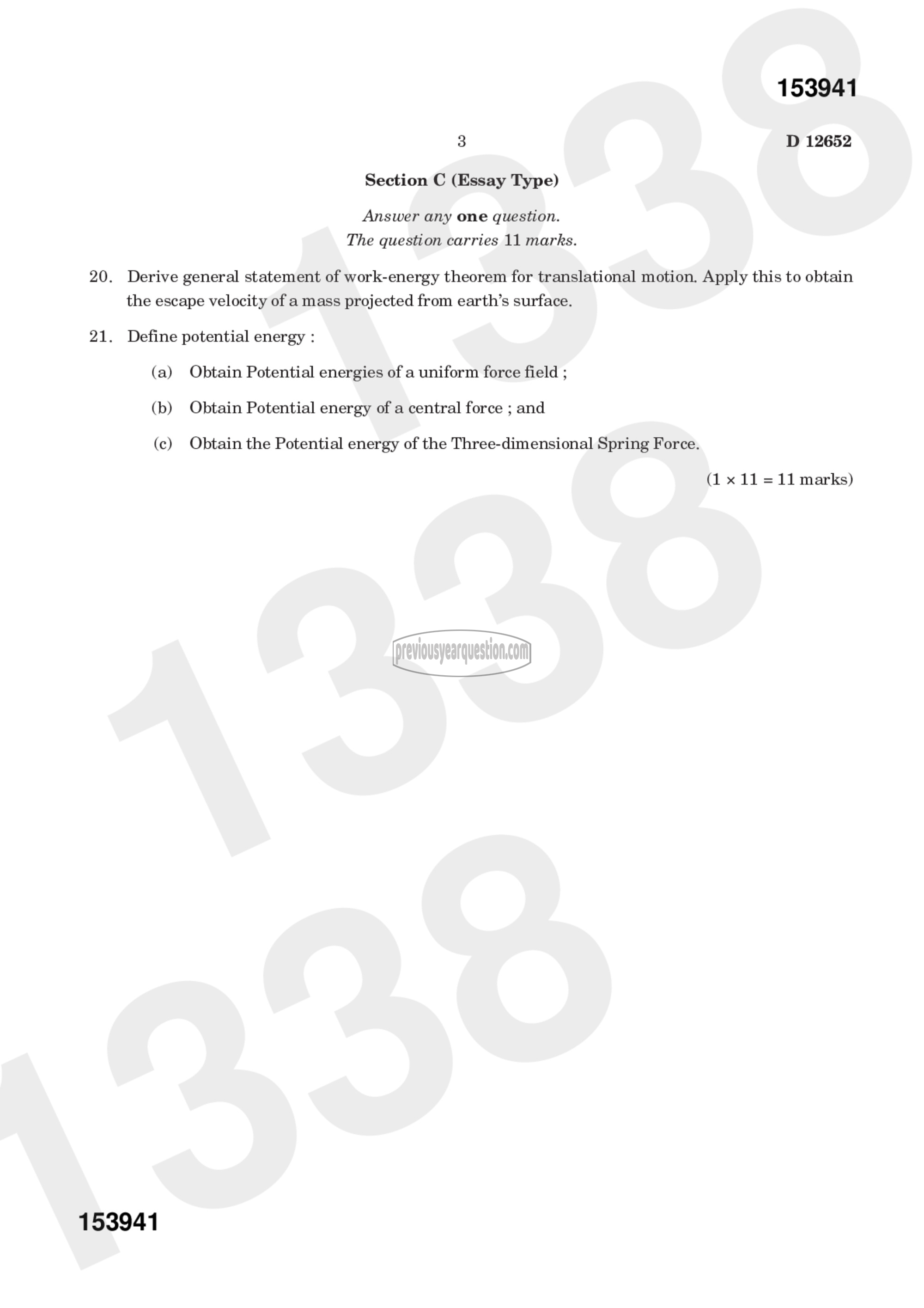 Question Paper - Mechanics I-3