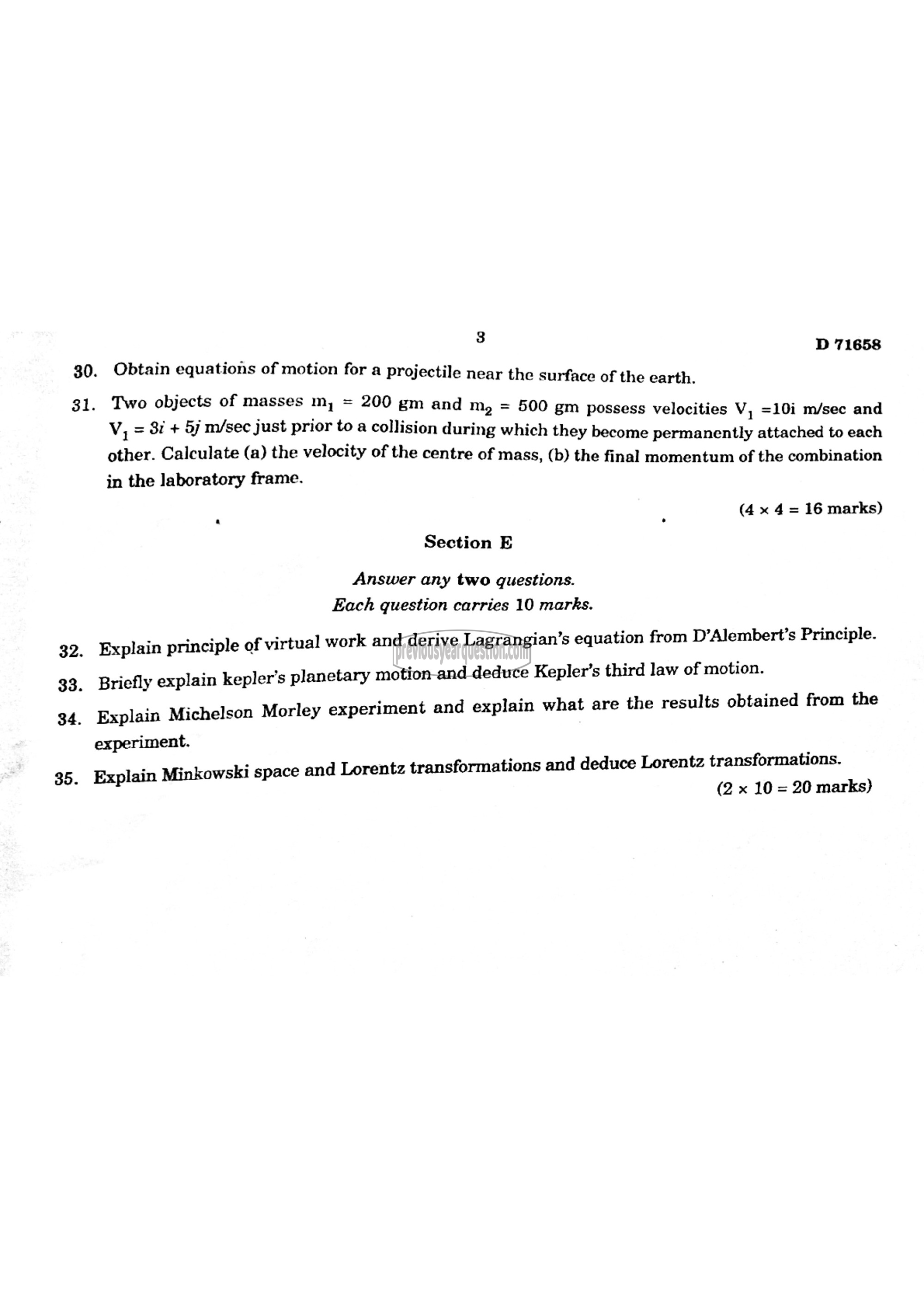 Question Paper - Electrodynamics-I-3