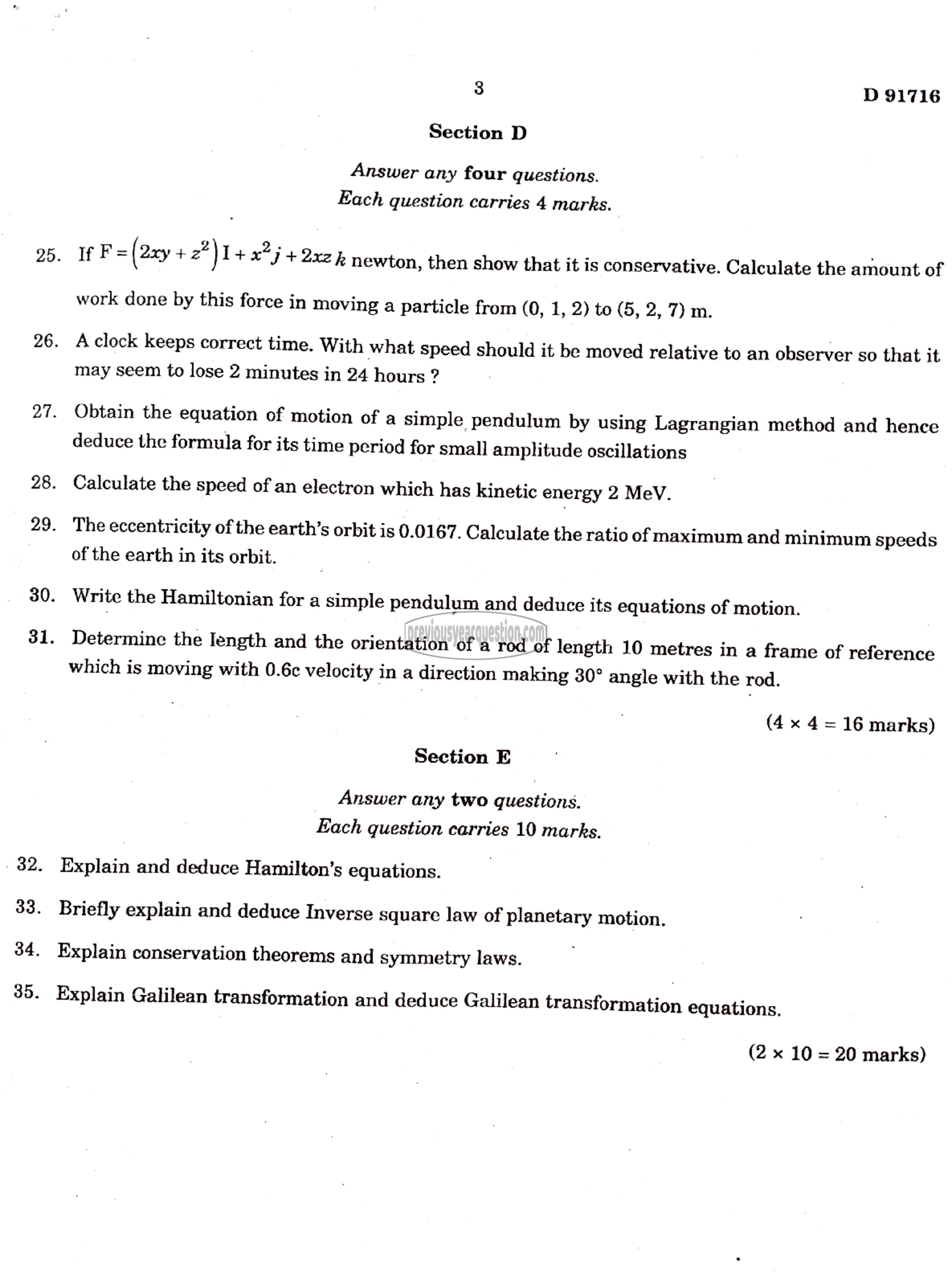 Question Paper - Electrodynamics-I-3