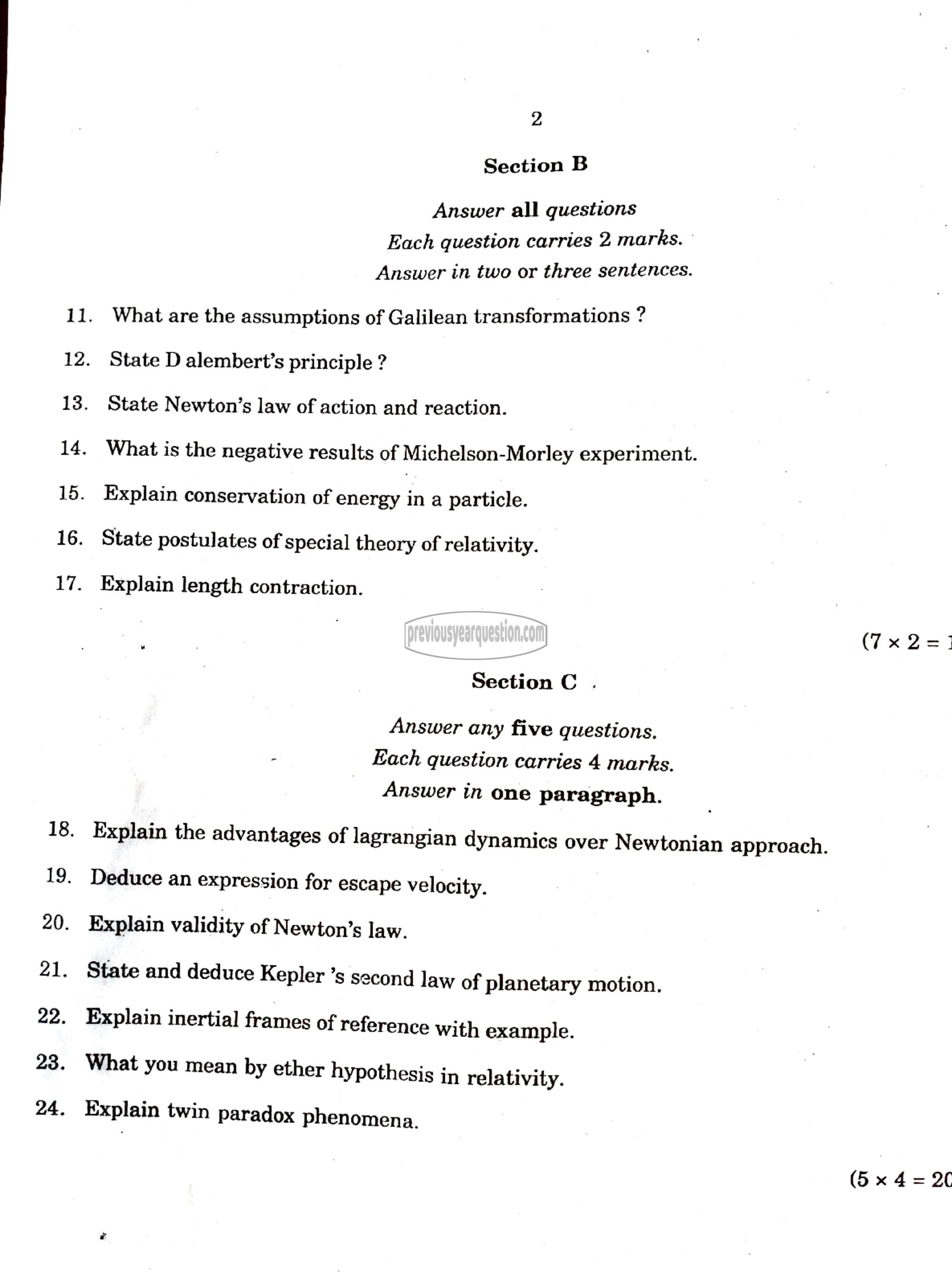 Question Paper - Electrodynamics-I-2