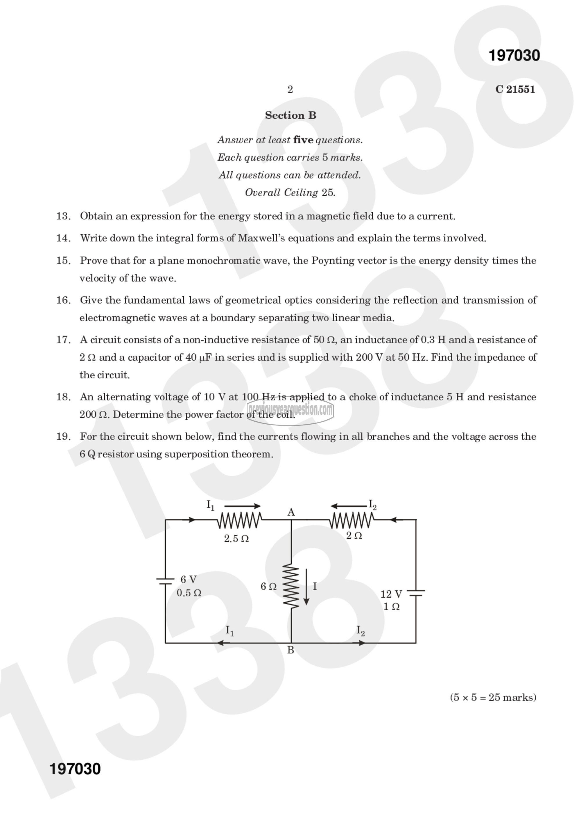 Question Paper - Electrodynamics II-2