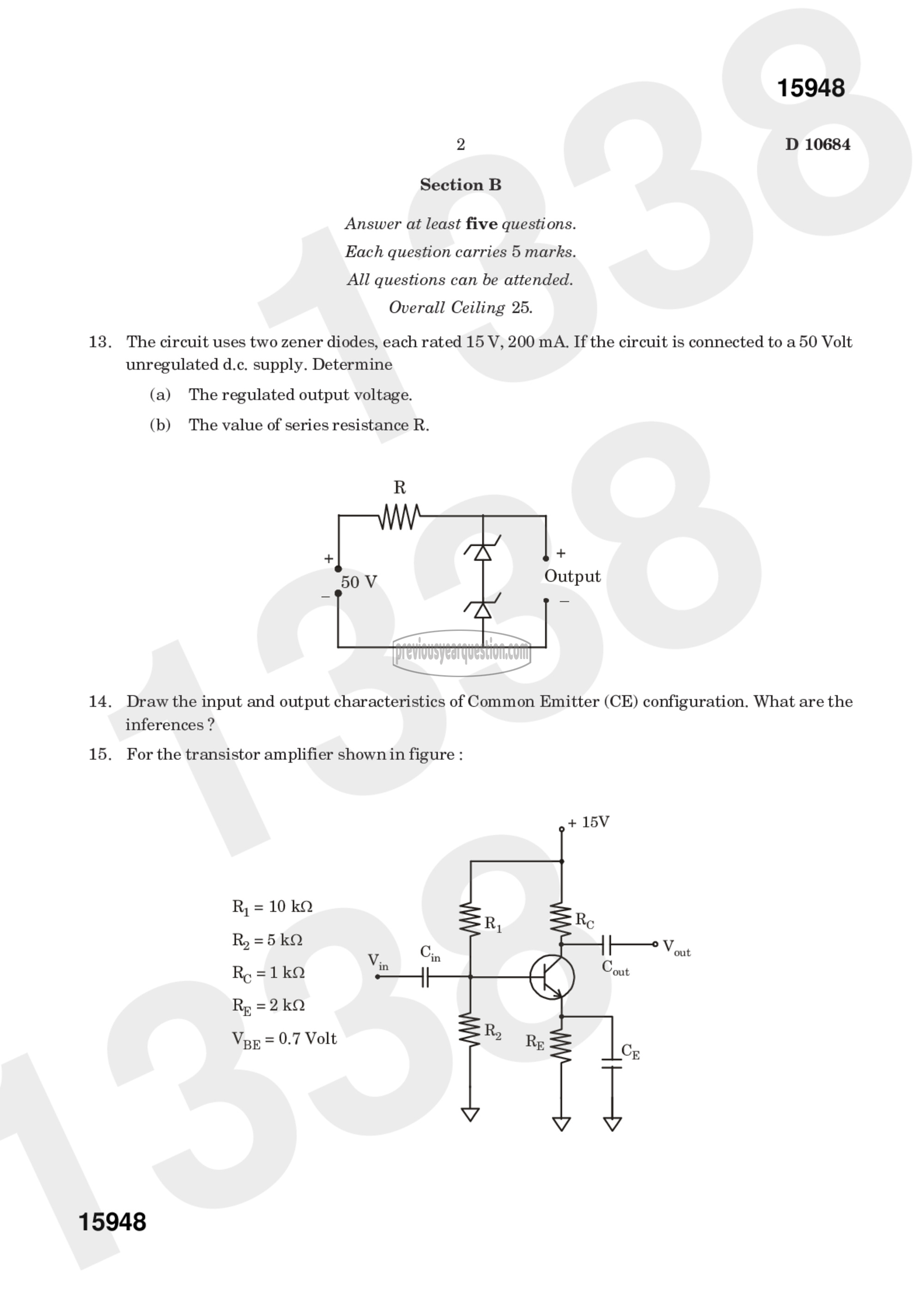 Question Paper - Electronics-2