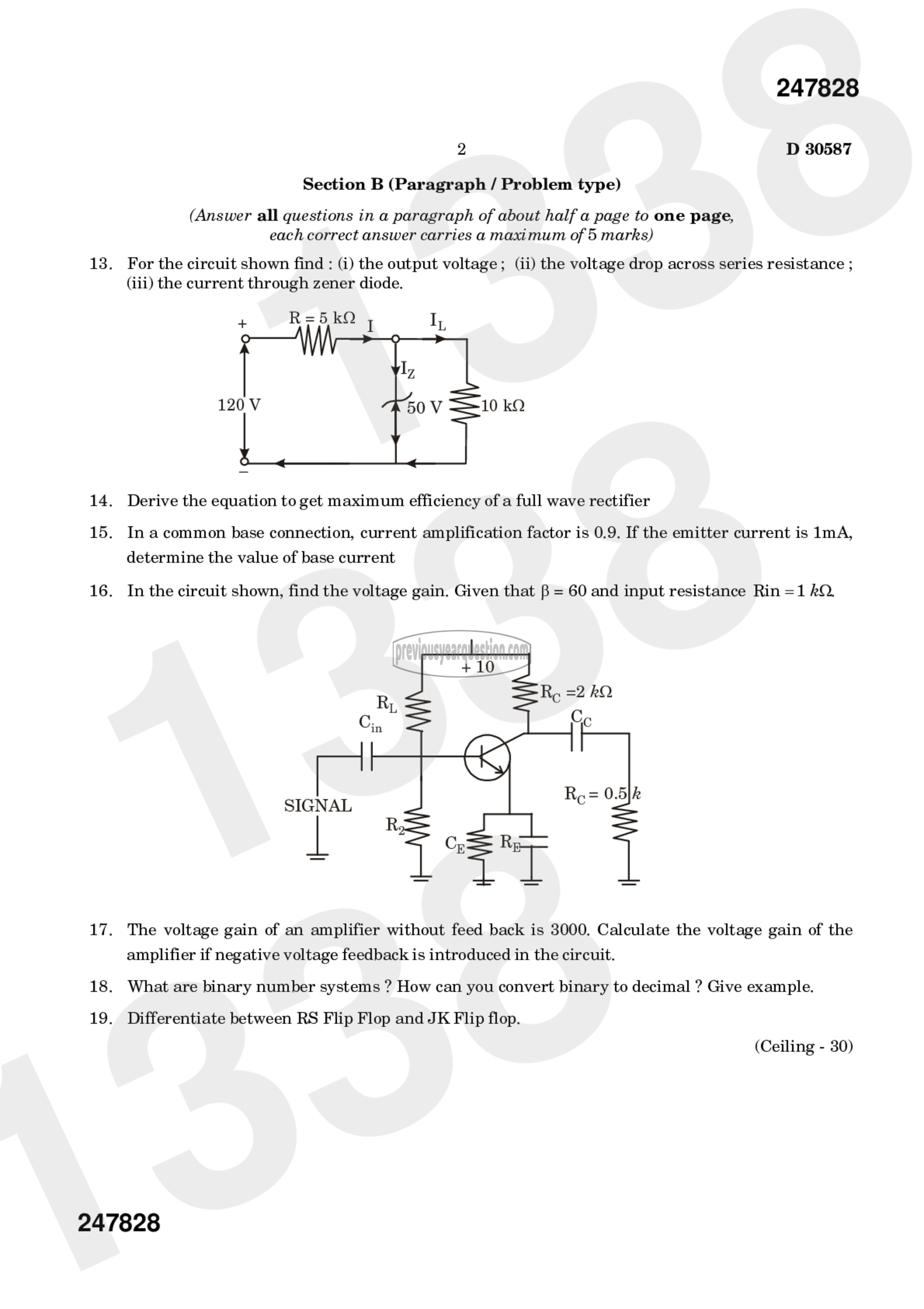 Question Paper - Electronics-2