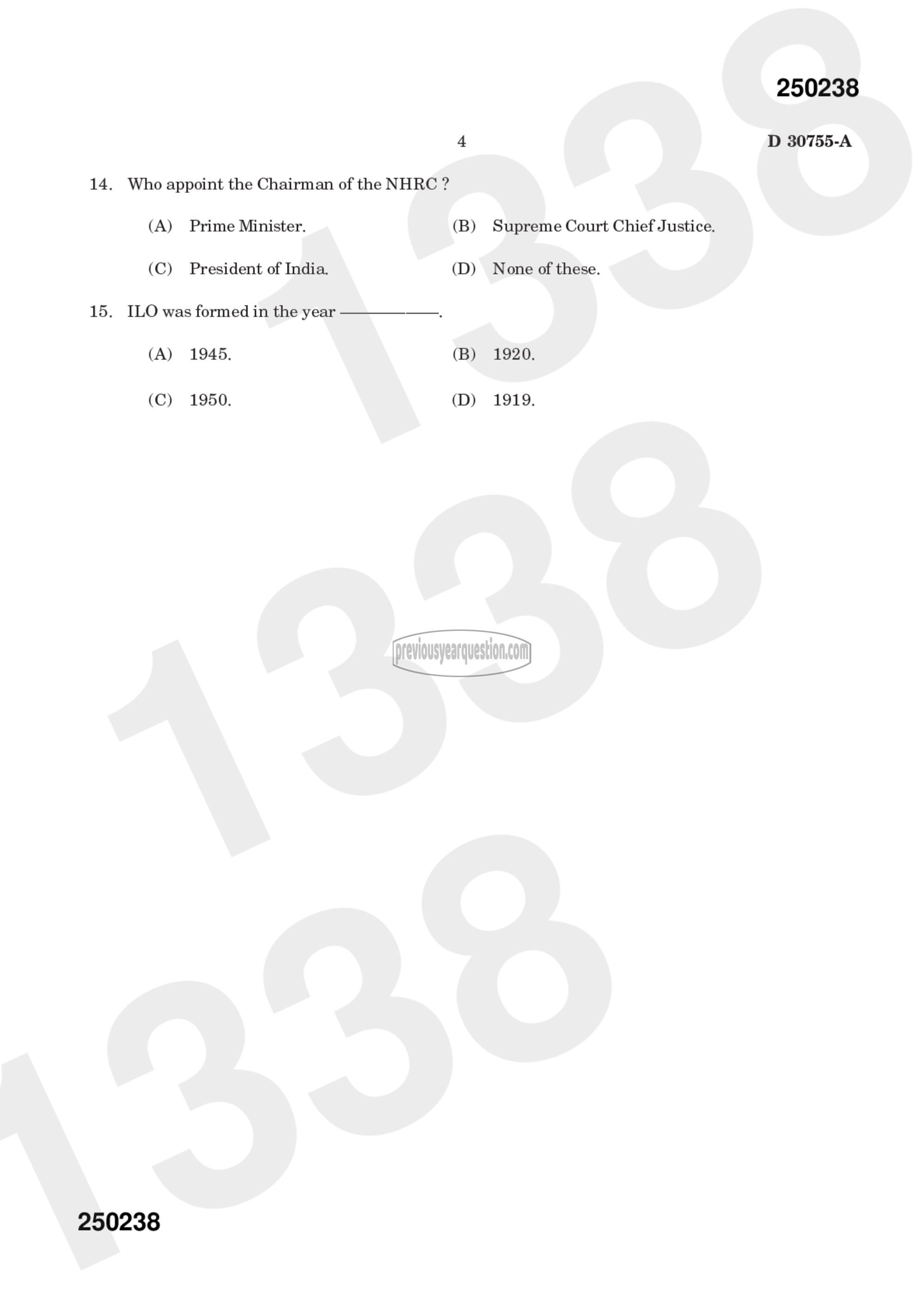 Question Paper - Human Rights in India.-6