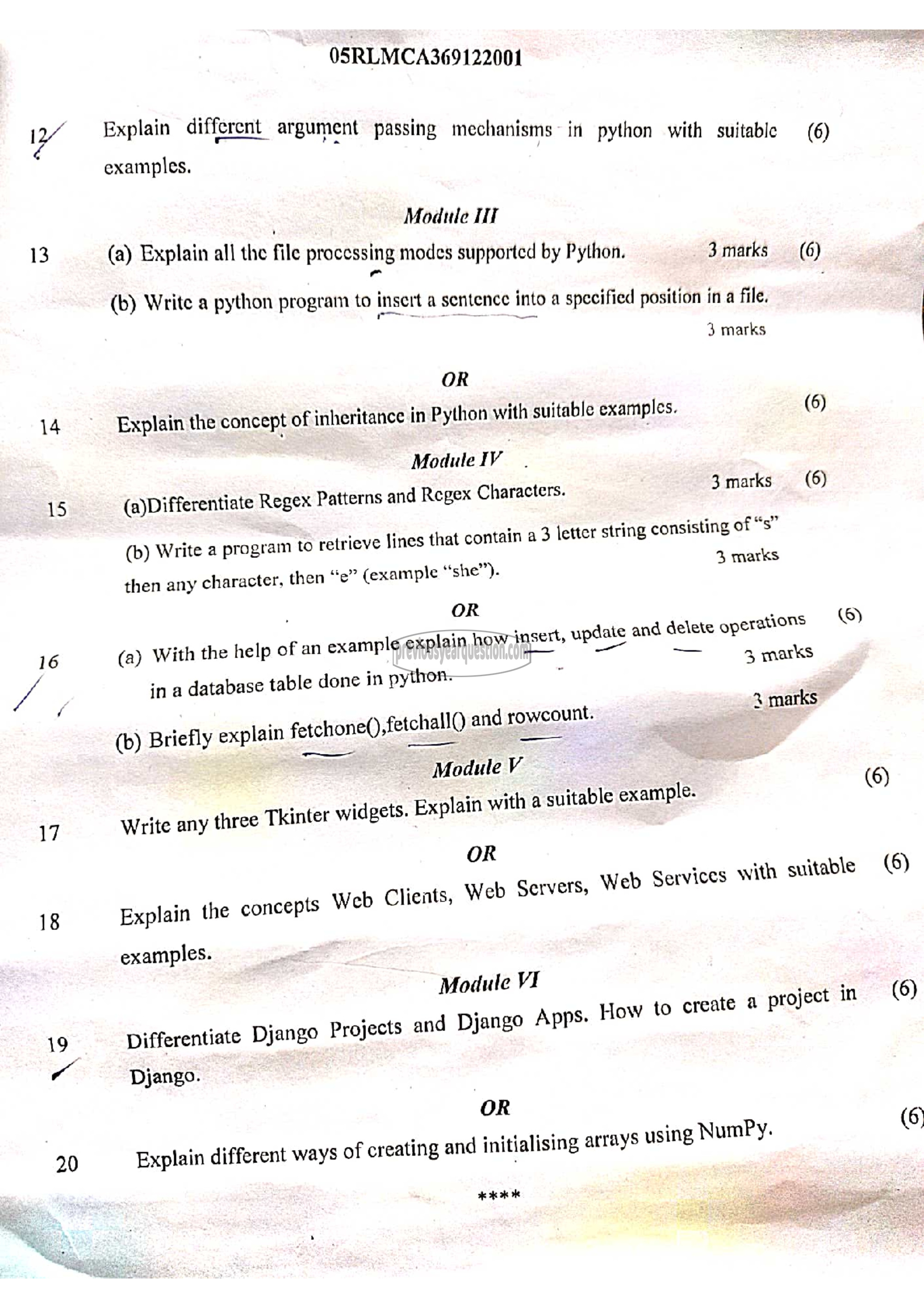 Question Paper - Python Programming-2