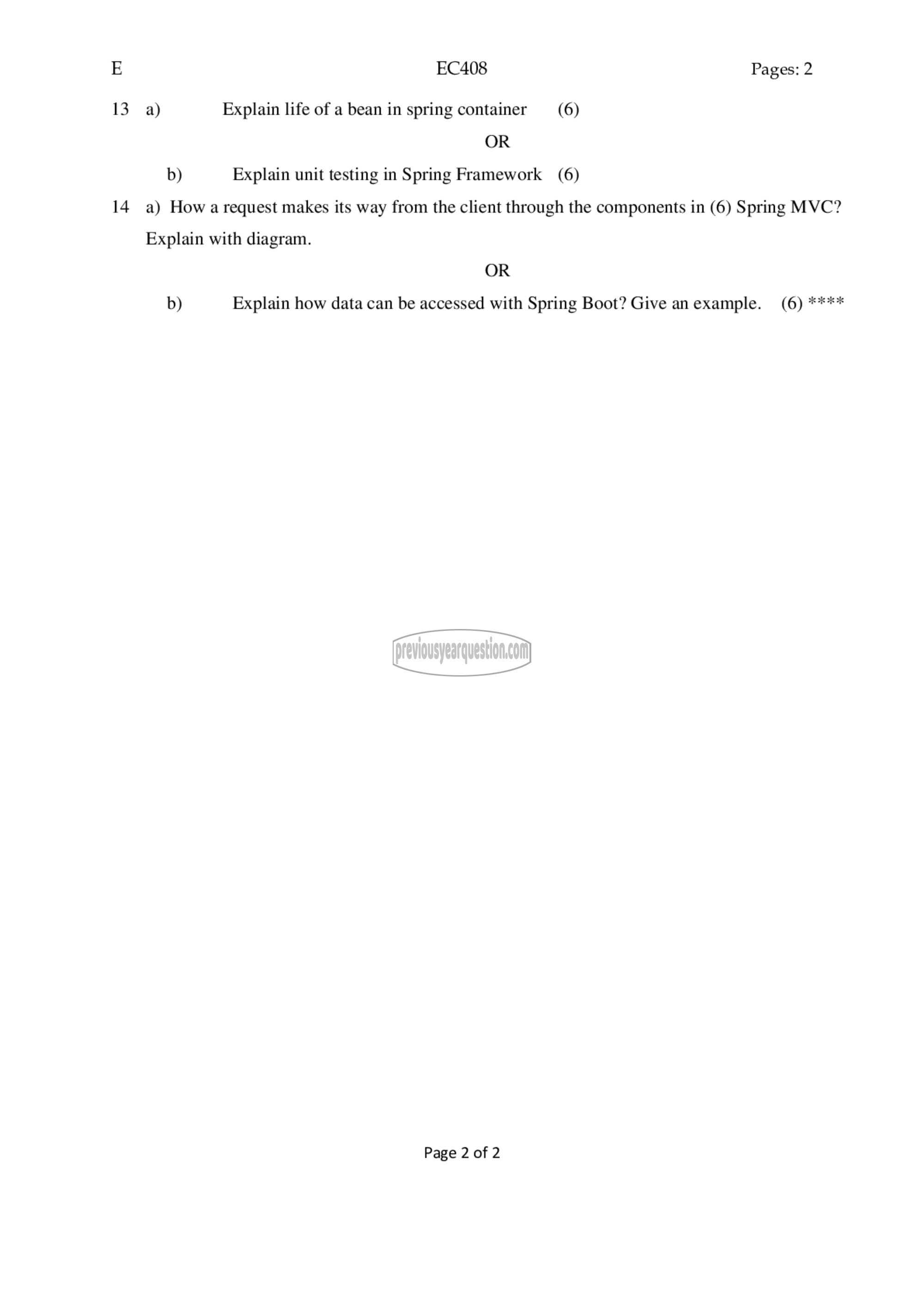 Question Paper - Advanced Java Programming-2