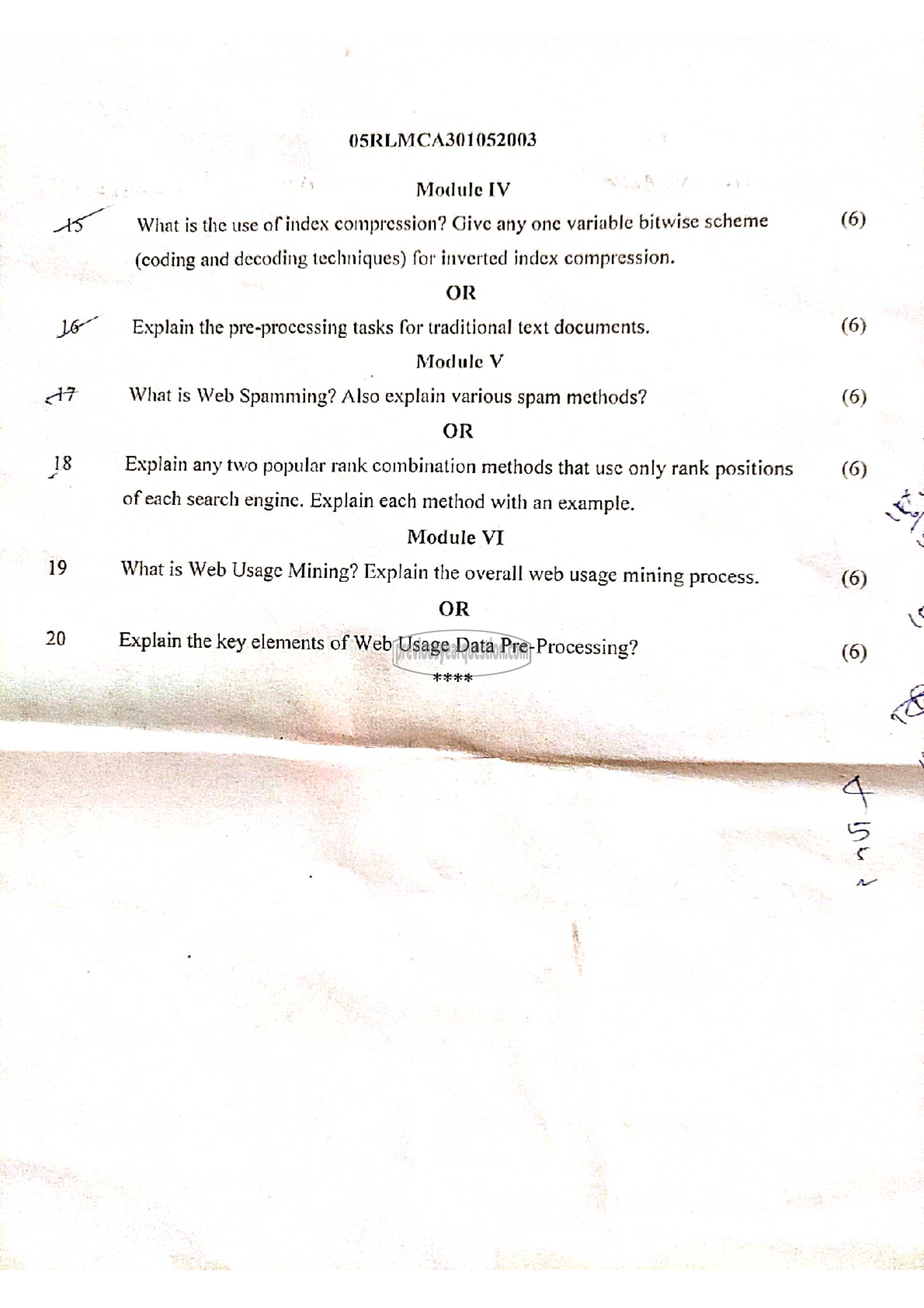 Question Paper - Web Data Mining-2