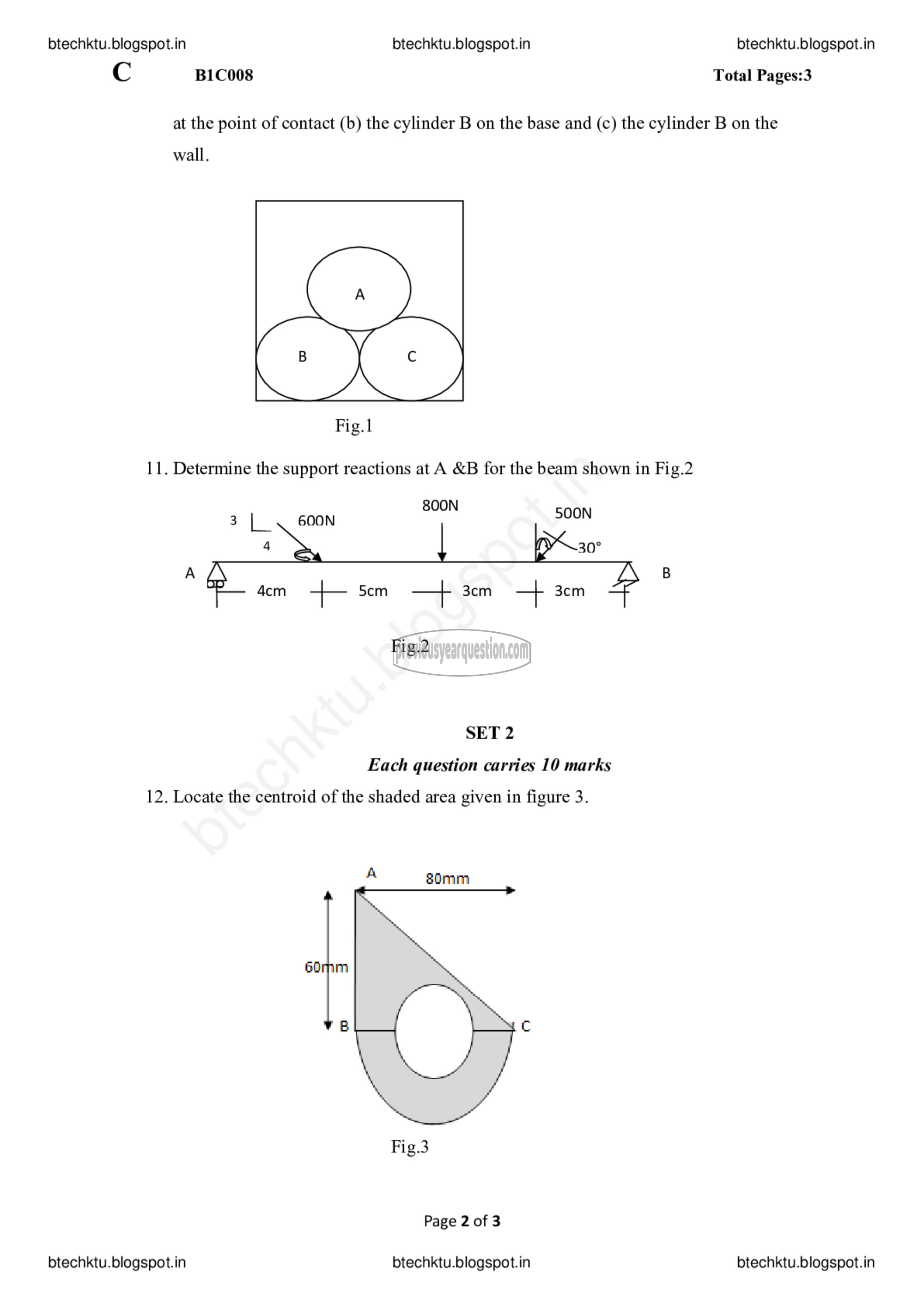 Question Paper - ENGINEERING MECHANICS-2