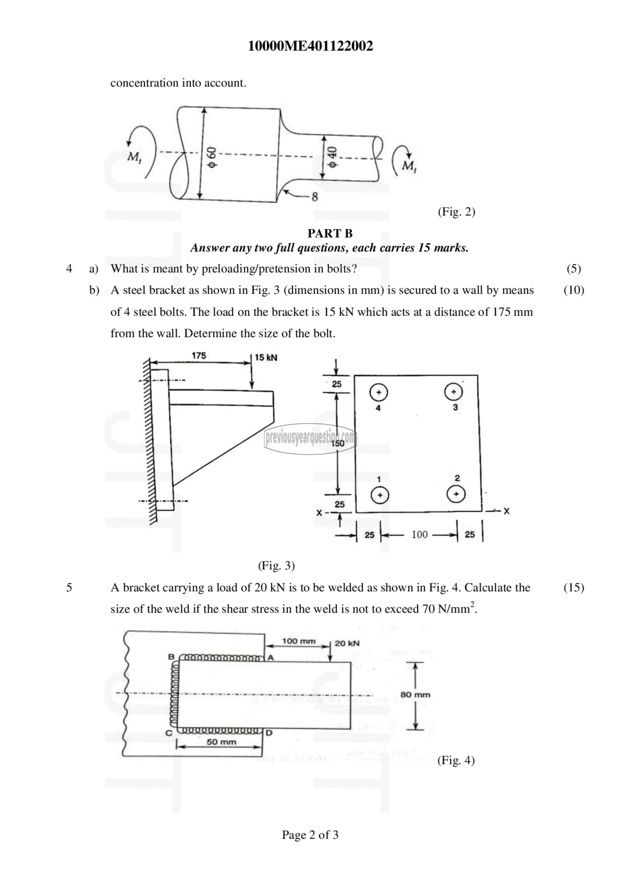 Question Paper - Design of Machine Elements I-2