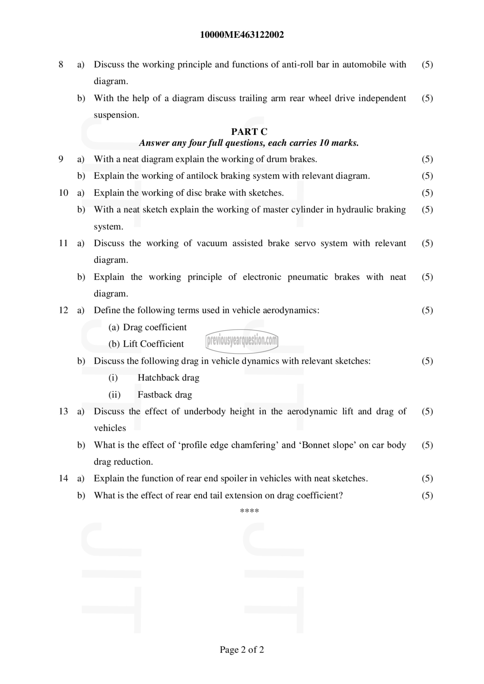 Question Paper - Automobile Engineering-2