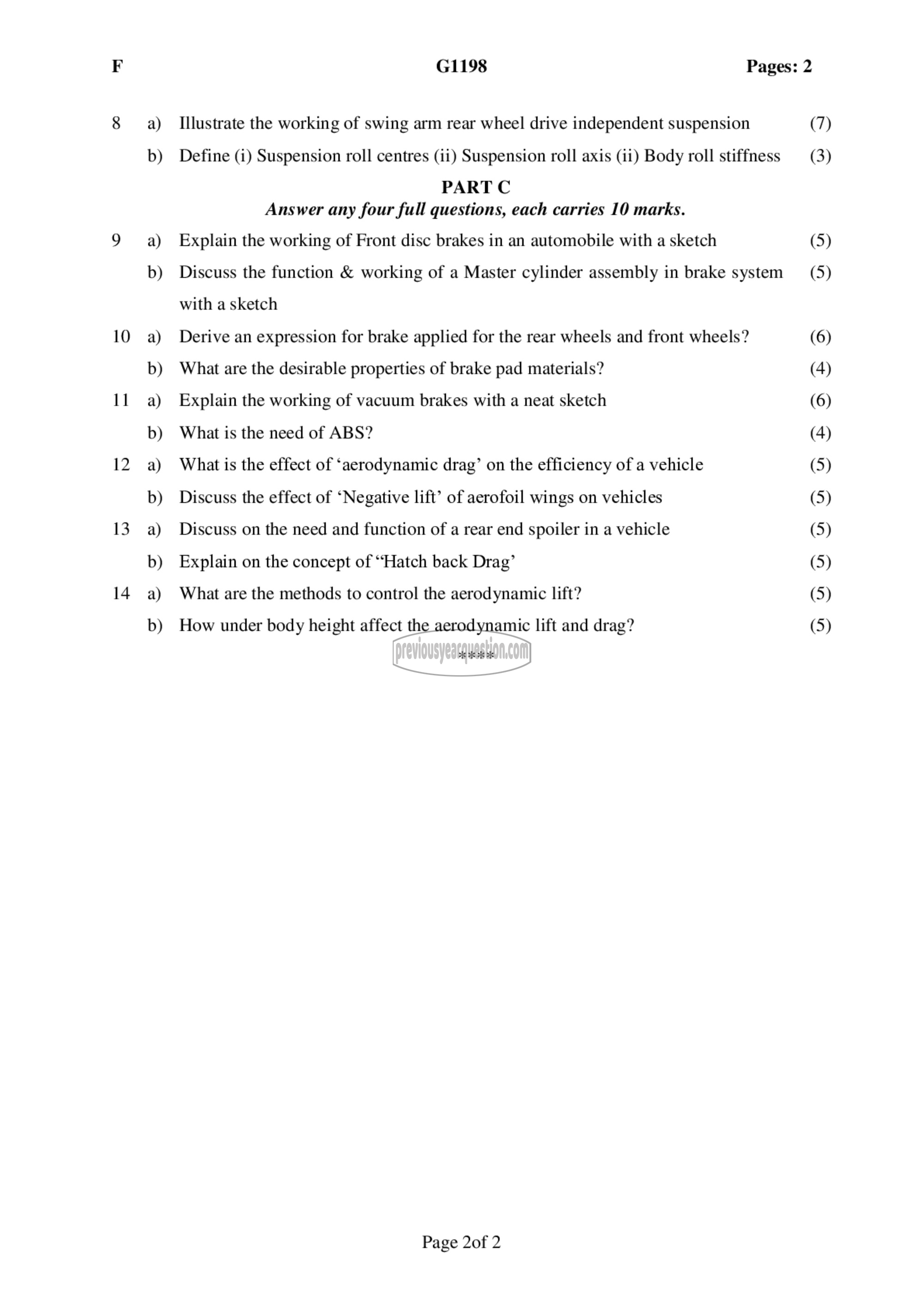 Question Paper - Automobile Engineering-2